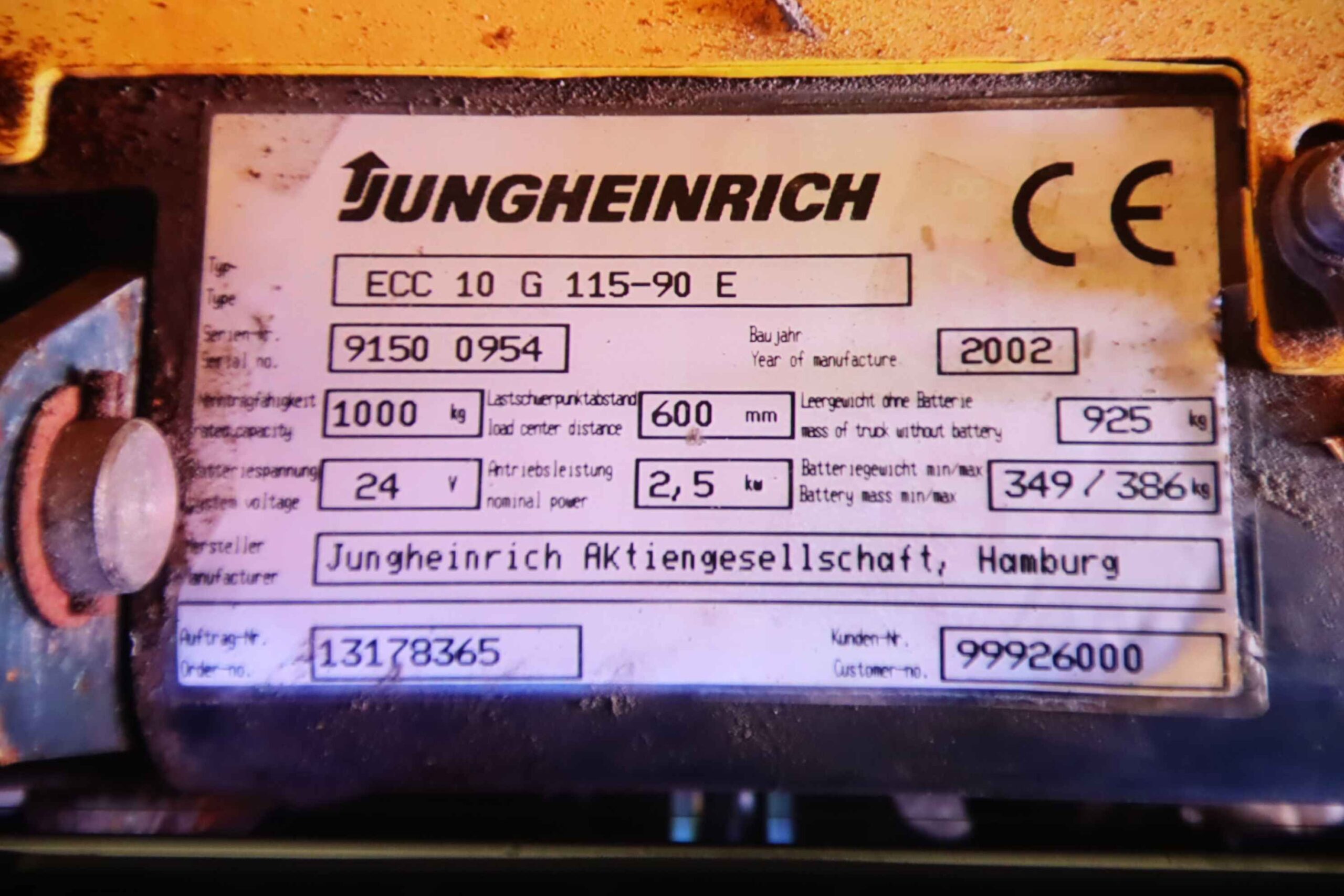 Deichsel komplett von Jungheinrich - ECC 10 – Bild 9