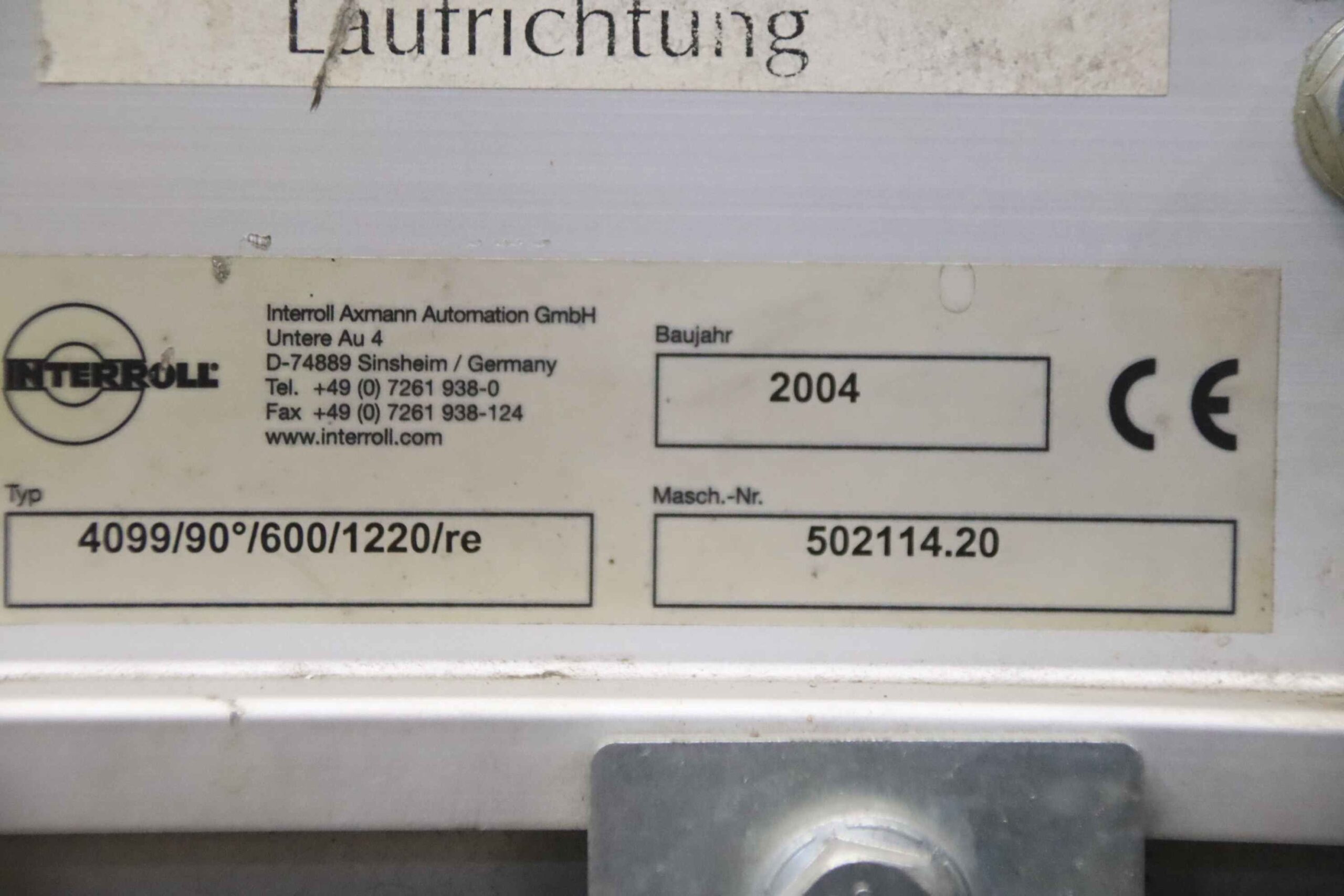 Kurvenförderband von Interroll - 4099/90°600/1220/re – Bild 4