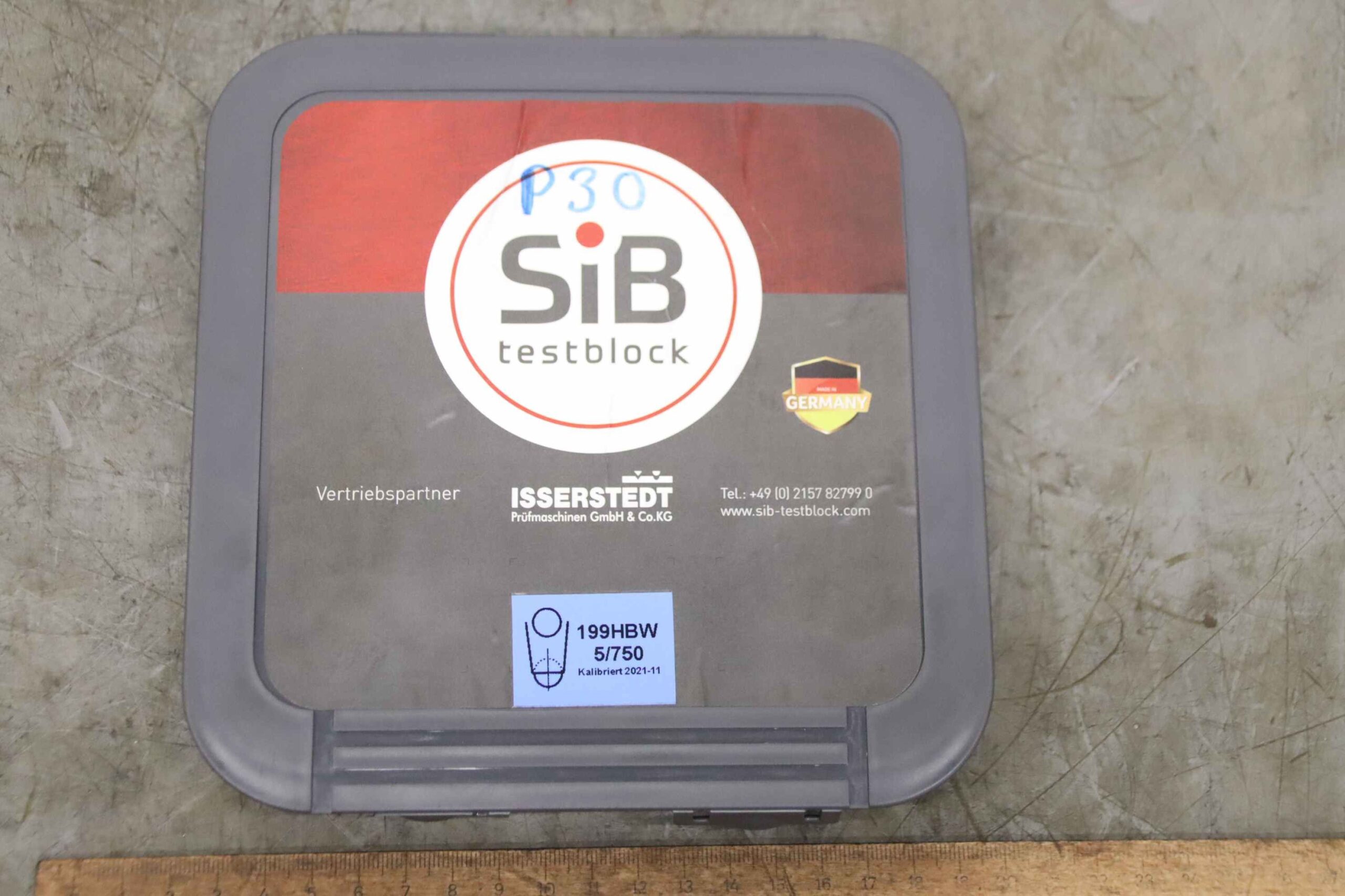 Härtevergleichsplatte von SiB - 199HBW 5/750