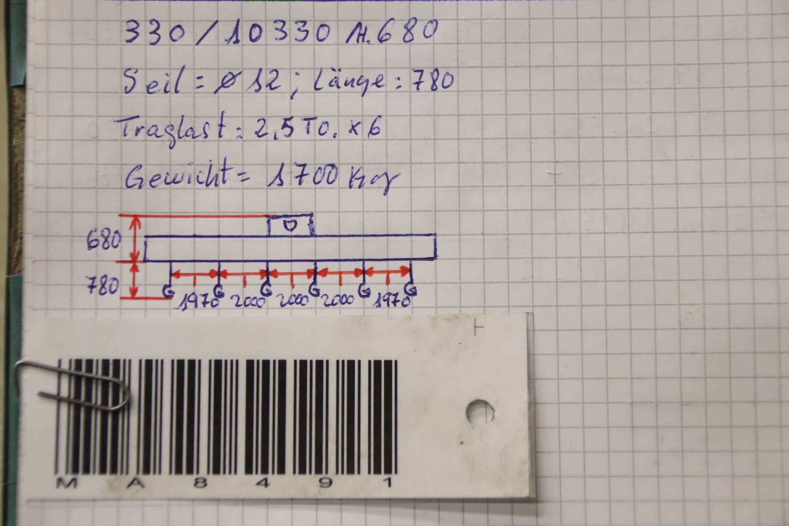 Krantraverse 15t von unbekannt - 10330/330/H680 mm – Bild 12