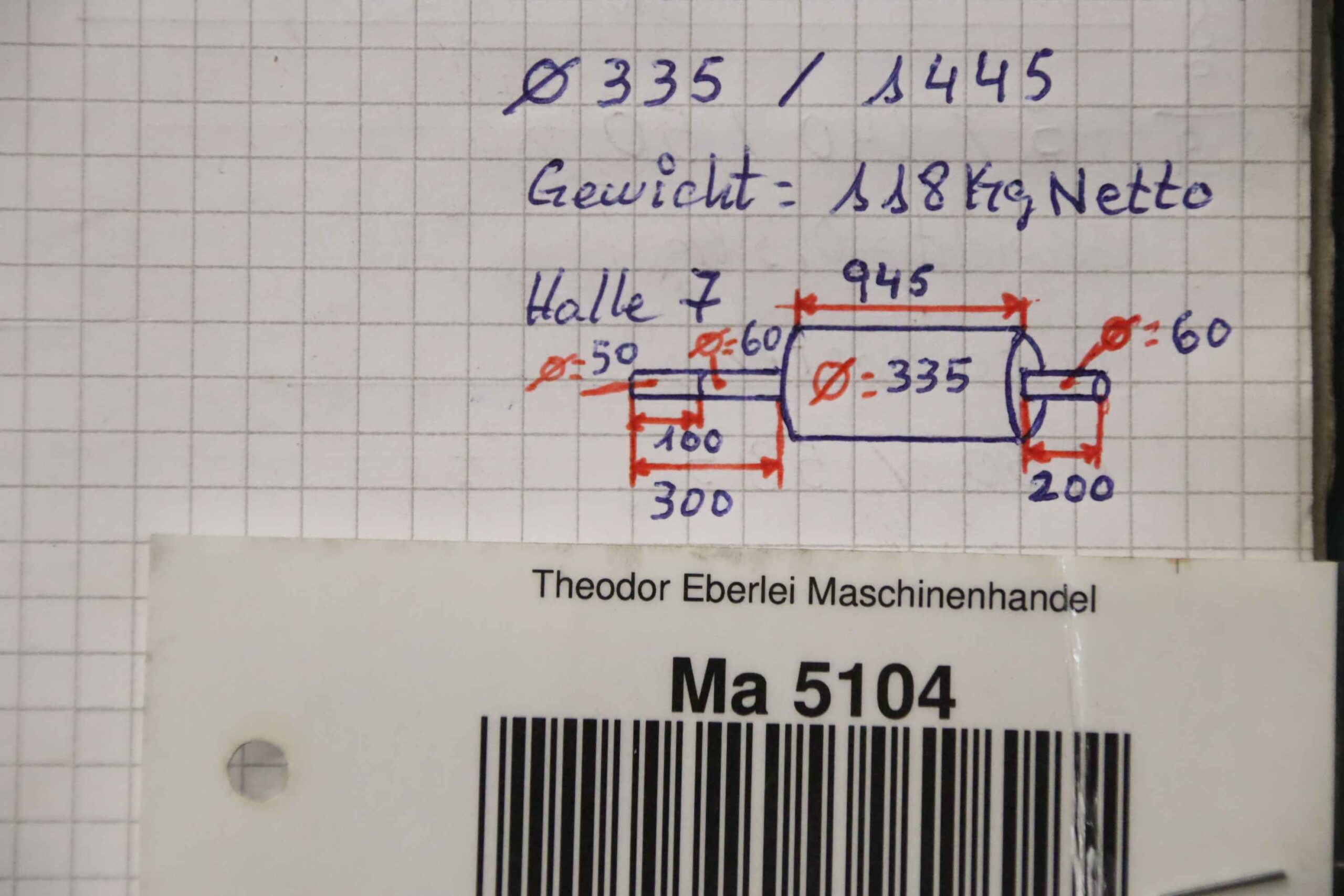 Umlenkrolle Förderband von unbekannt - Ø 335 x 945 mm – Bild 6
