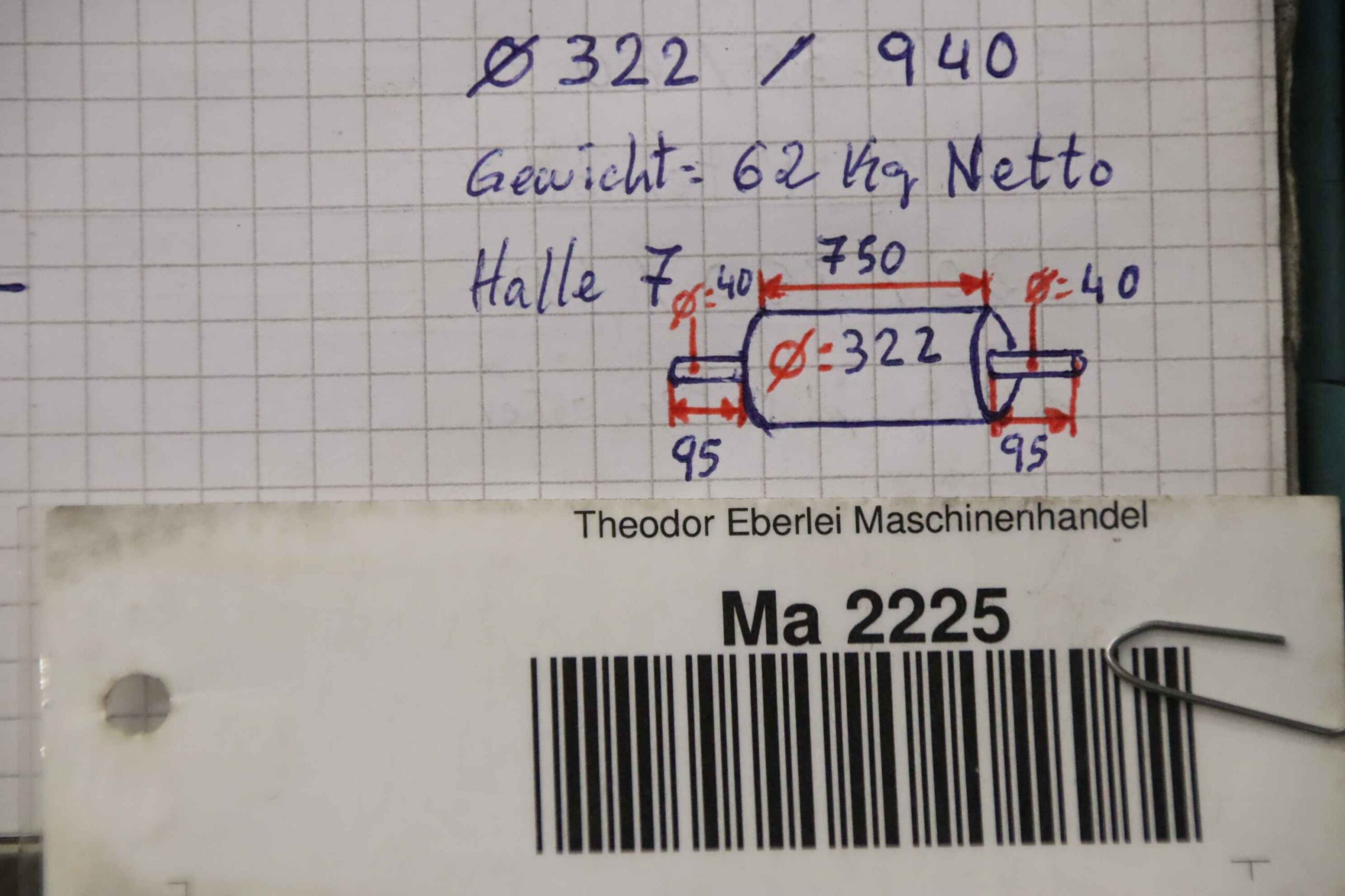 Umlenkrolle Förderband von unbekannt - Ø 322 x 750 mm – Bild 4