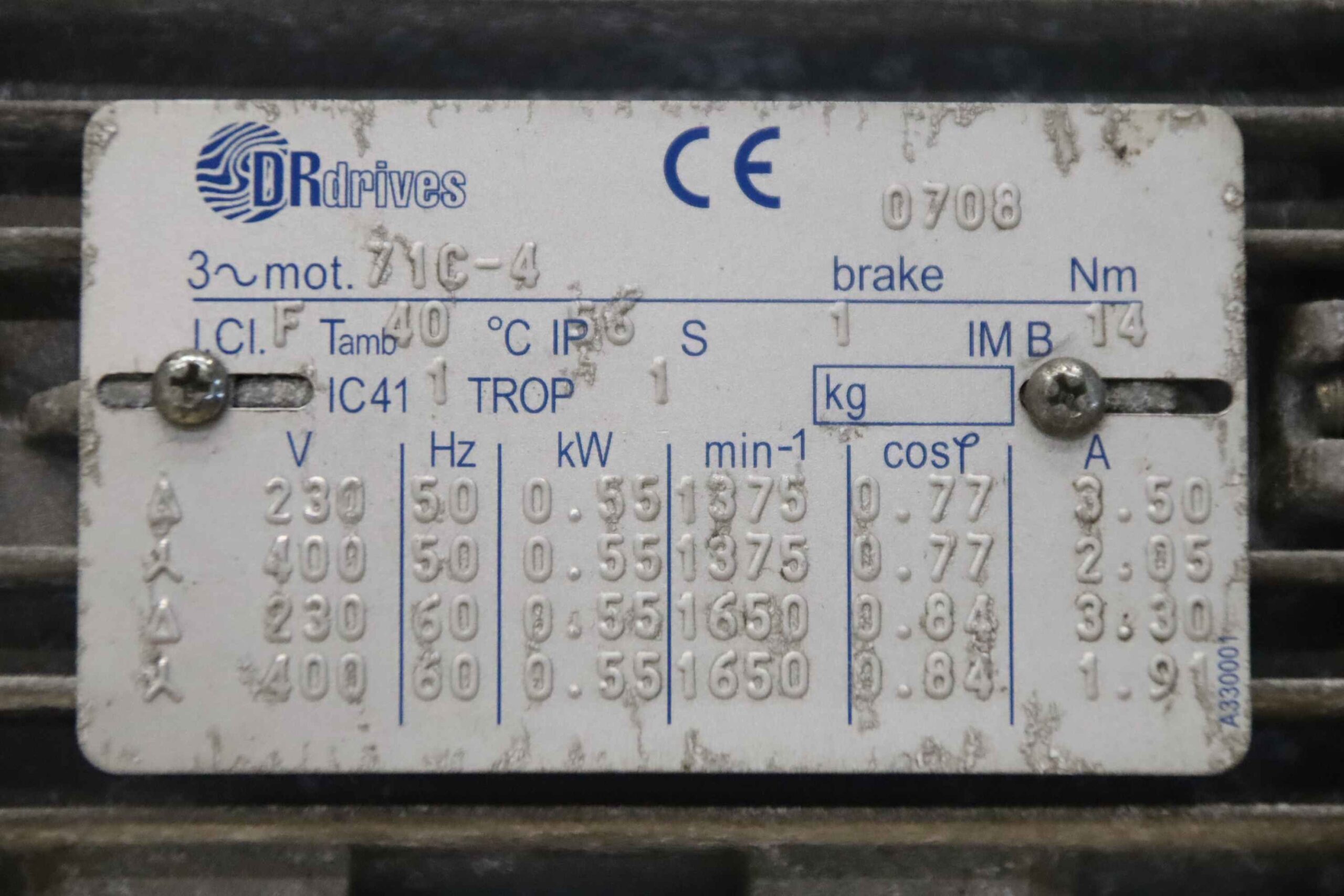 Getriebemotor 0,55 kW 183 U/min von Motovario - NHRV/ 040 71C-4 – Bild 4