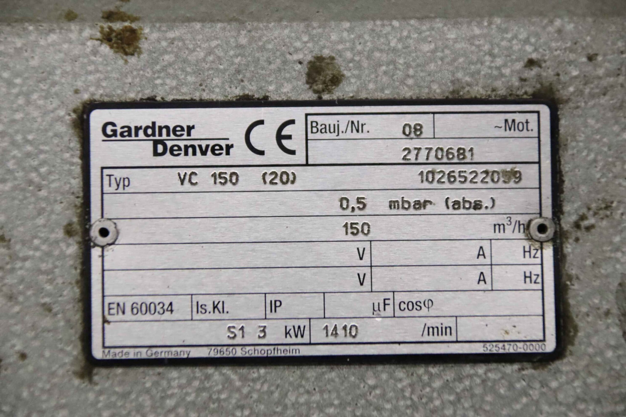 Vakuumpumpe 150 m³/h von Gardner Denver - VC 150 (20) – Bild 5