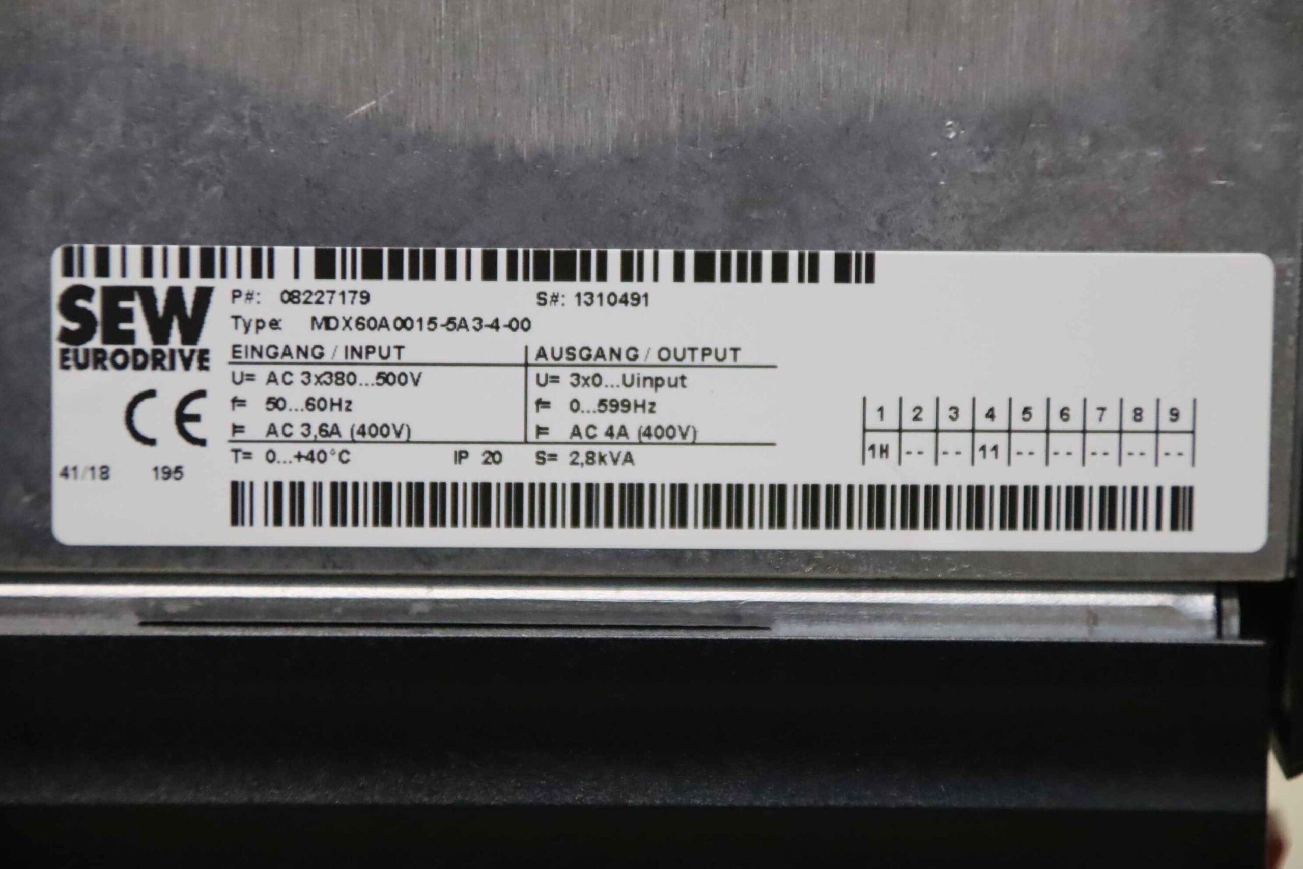 Frequenzumrichter 1,5 kW von SEW Eurodrive - MDX60A0015-5A3-4-00 – Bild 5