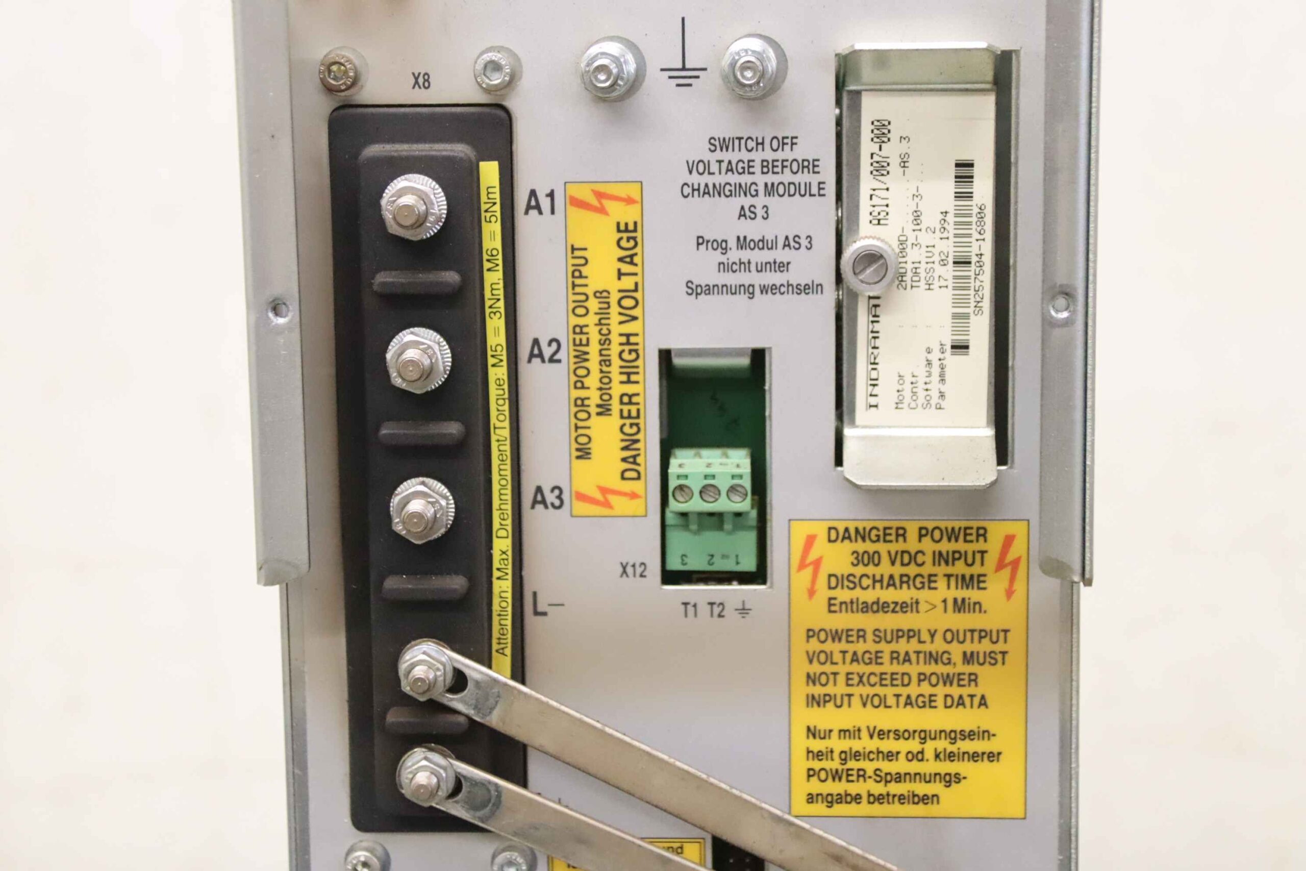 AC-Mainspindle Drive von Indramat DMT - TDA1.3-100-3-API – Bild 4