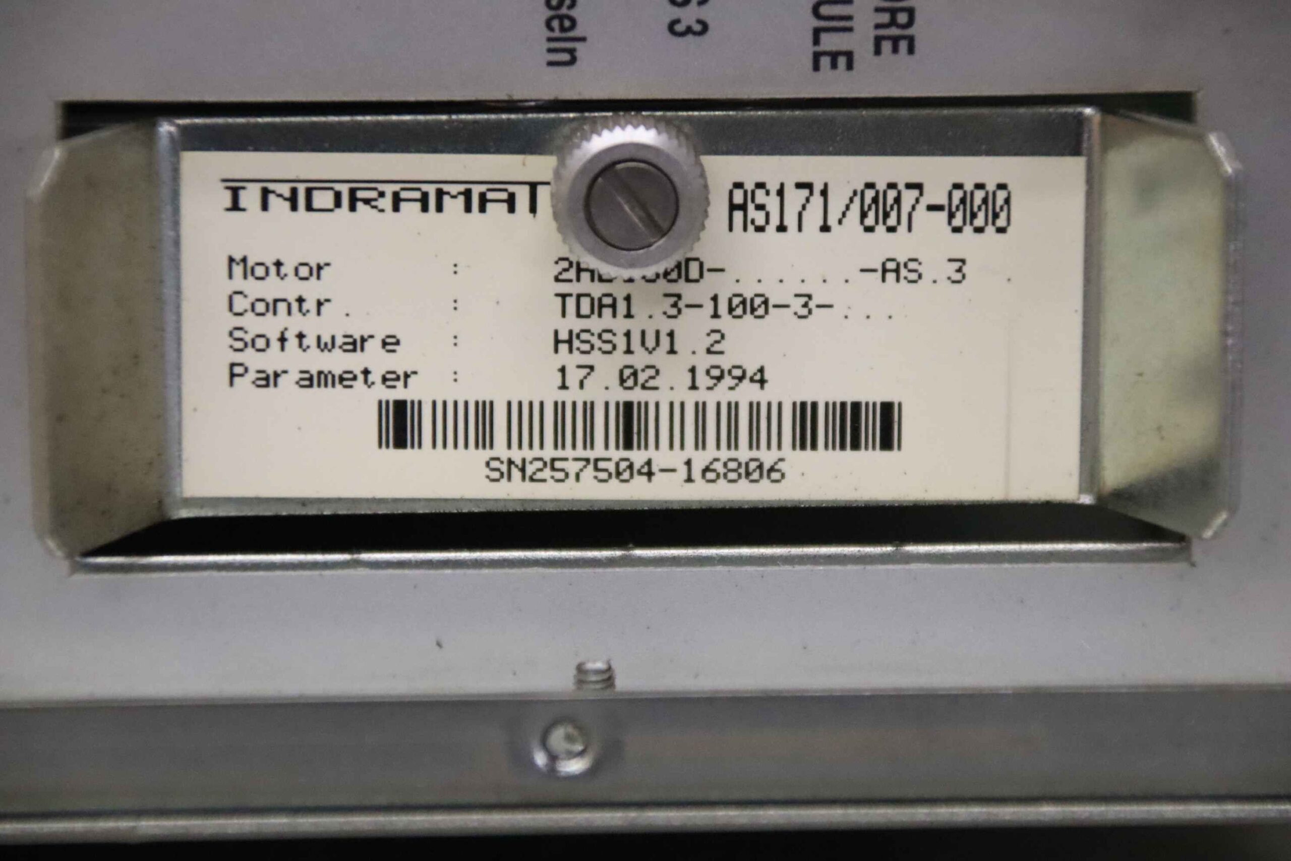 AC-Mainspindle Drive von Indramat DMT - TDA1.3-100-3-API – Bild 5