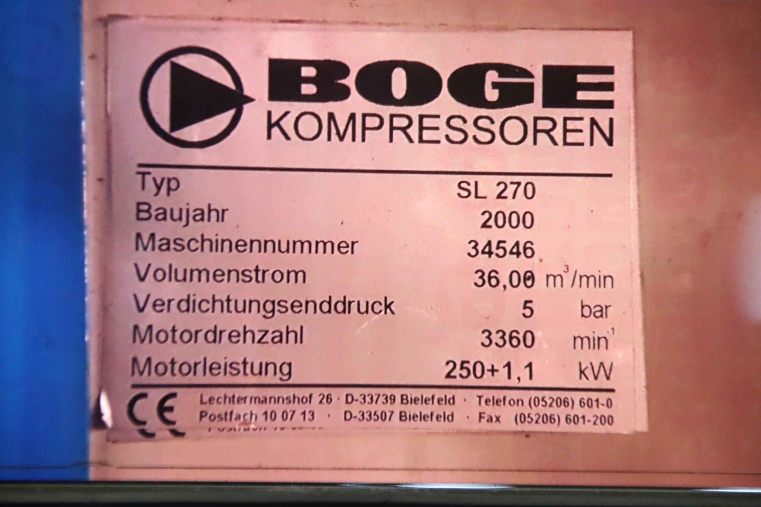 Absperrschieber Schraubenkompressor von Boge - SL 270 – Bild 14