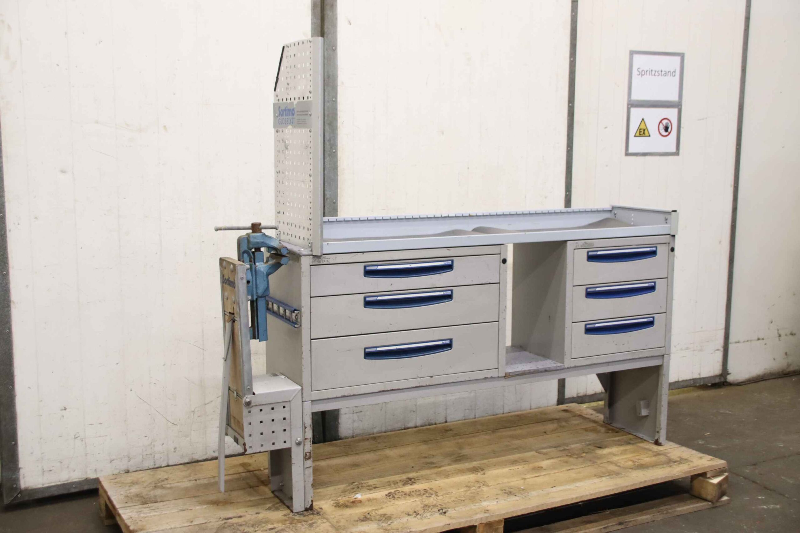 Fahrzeugregal von Sortimo - mit Schraubstock / 6 Schubladen – Bild 2