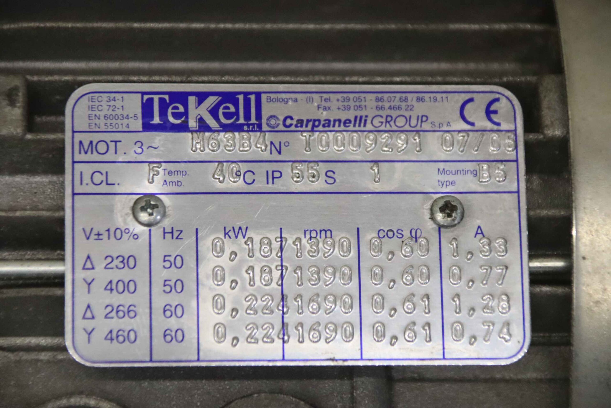 Getriebemotor 0,187 kW 14 U/min von S.T.M. - RMI 50 D M63B4 – Bild 4