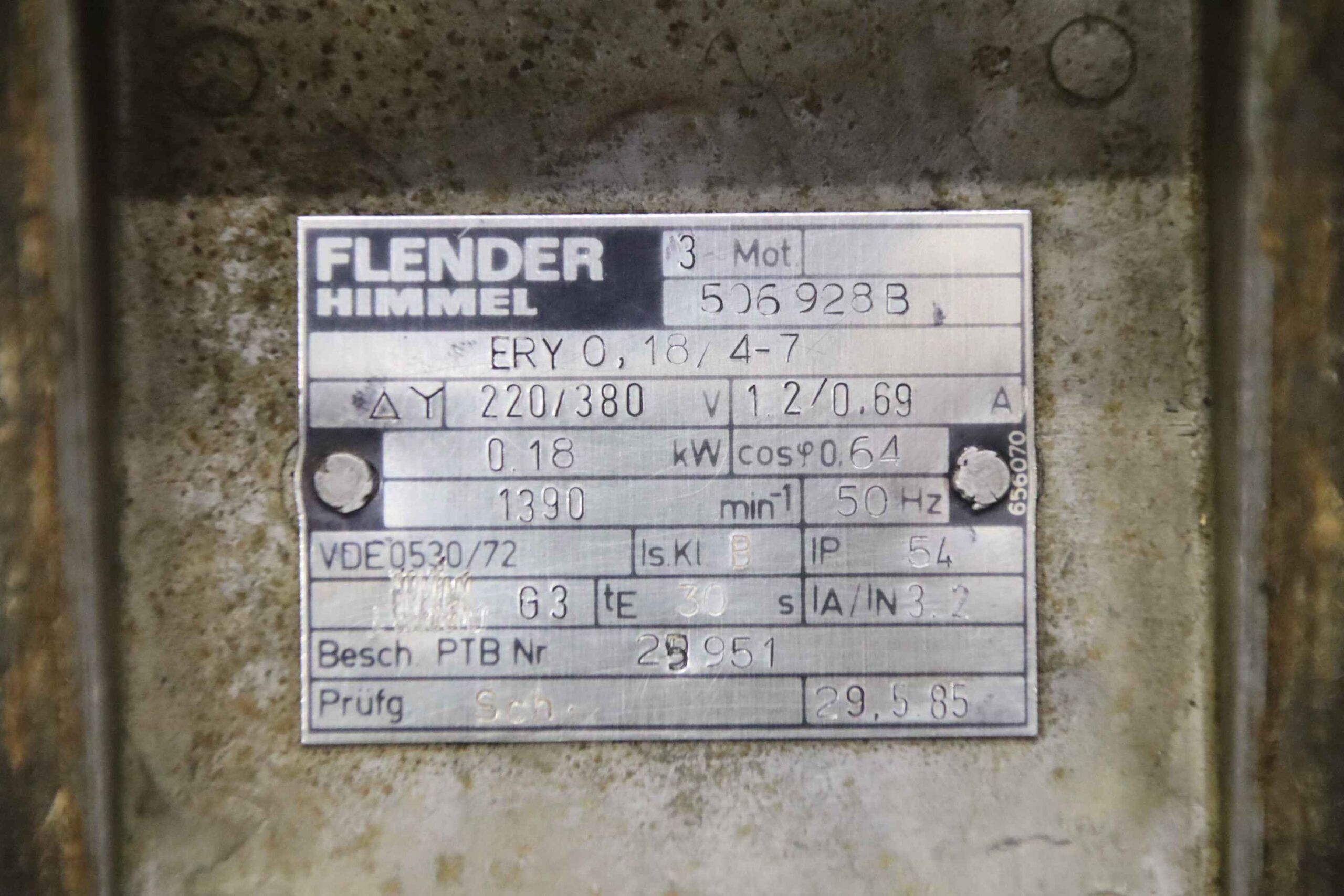 Getriebemotor 0,18 kW 78 U/min von Flender Himmel - SN9B AF63/4B-7 – Bild 5