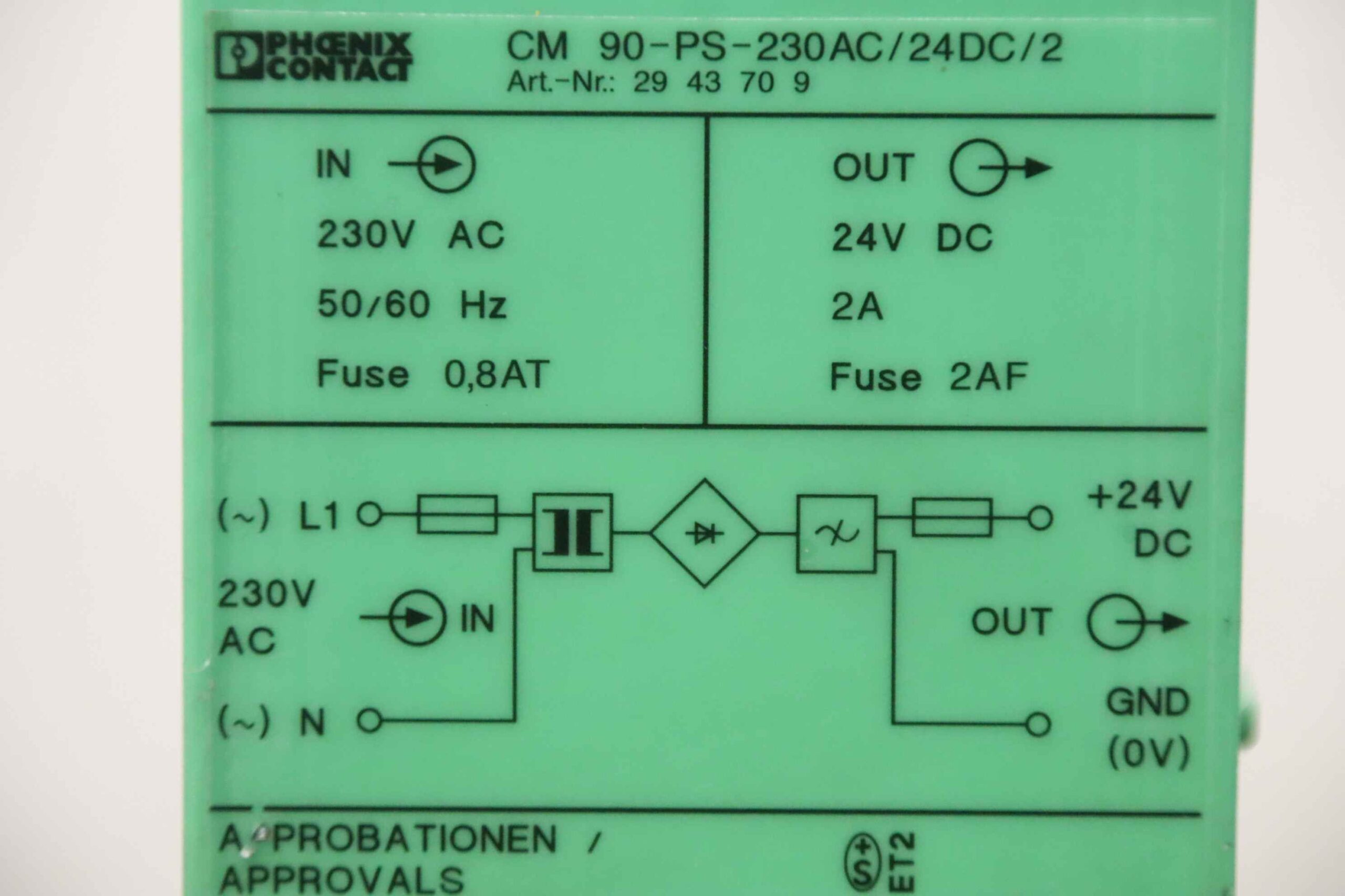Netzteil Stromversorgung von Phoenix Contact - CM 90-PS-230AC/24DC/2 – Bild 5