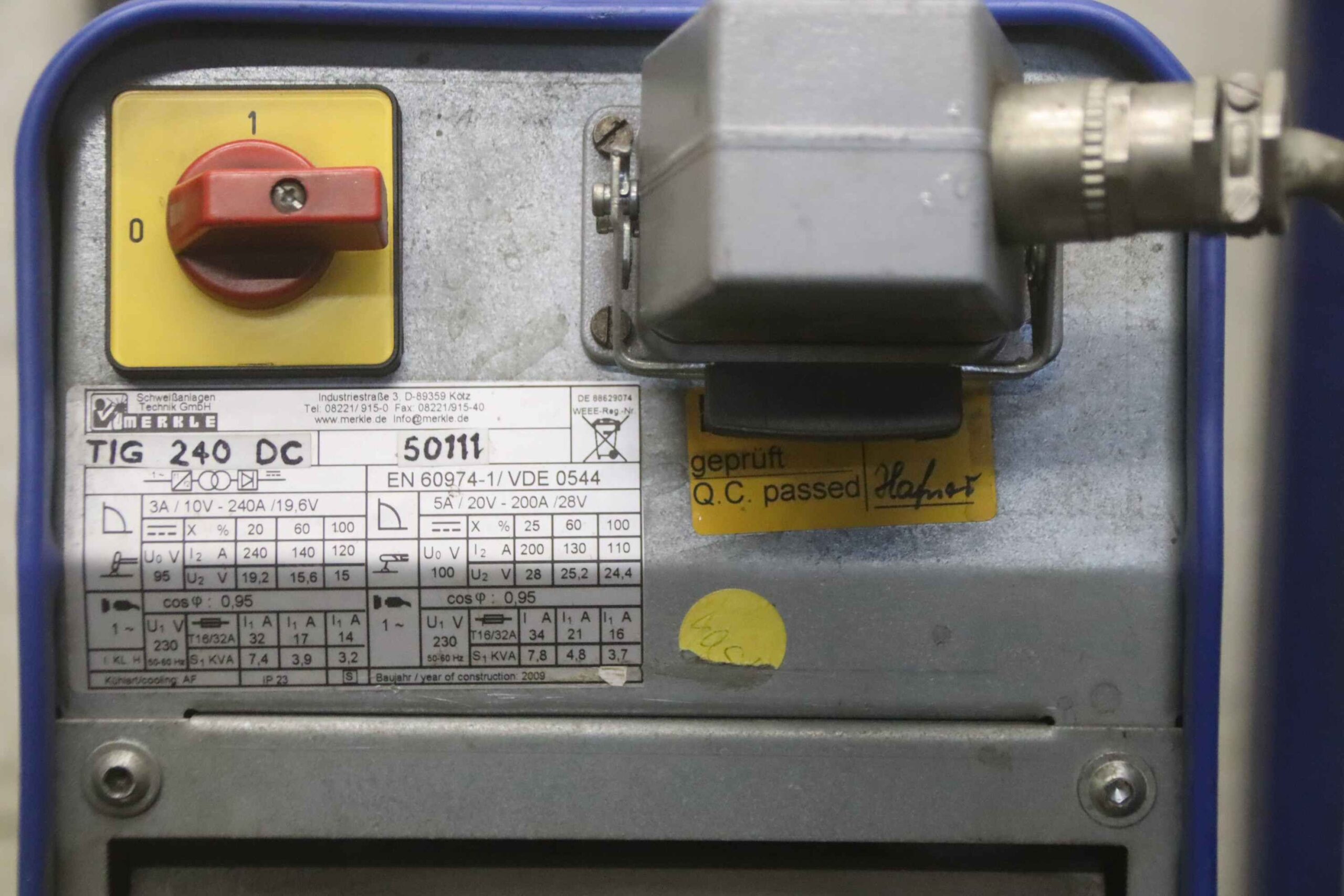 WIG Schweissgerät 240 A von Merkle - TIG 240 DC WK 230 – Bild 12