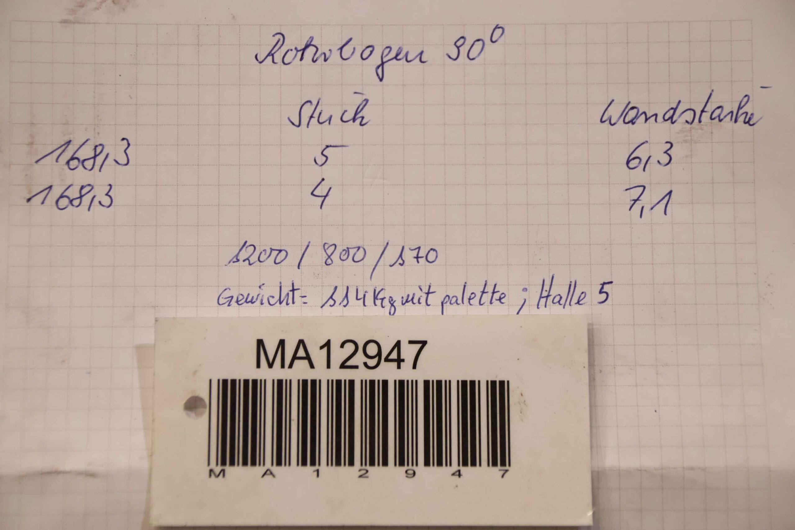 Rohrbogen 90° 9 Stück von unbekannt - P235GH Ø 168,3 mm – Bild 8