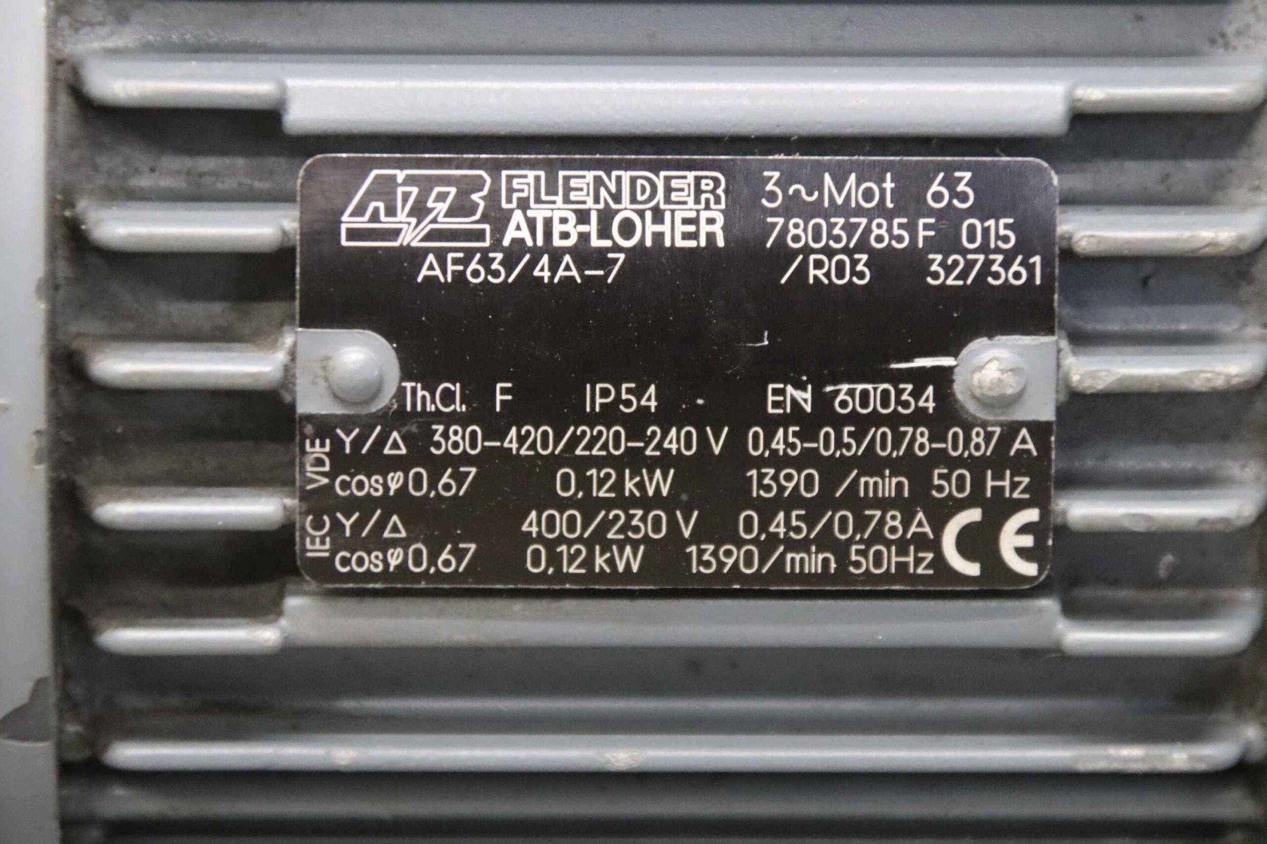 Elektromotor 0,12 kW 1390 U/min von ATB - AF63/4A-7 – Bild 5
