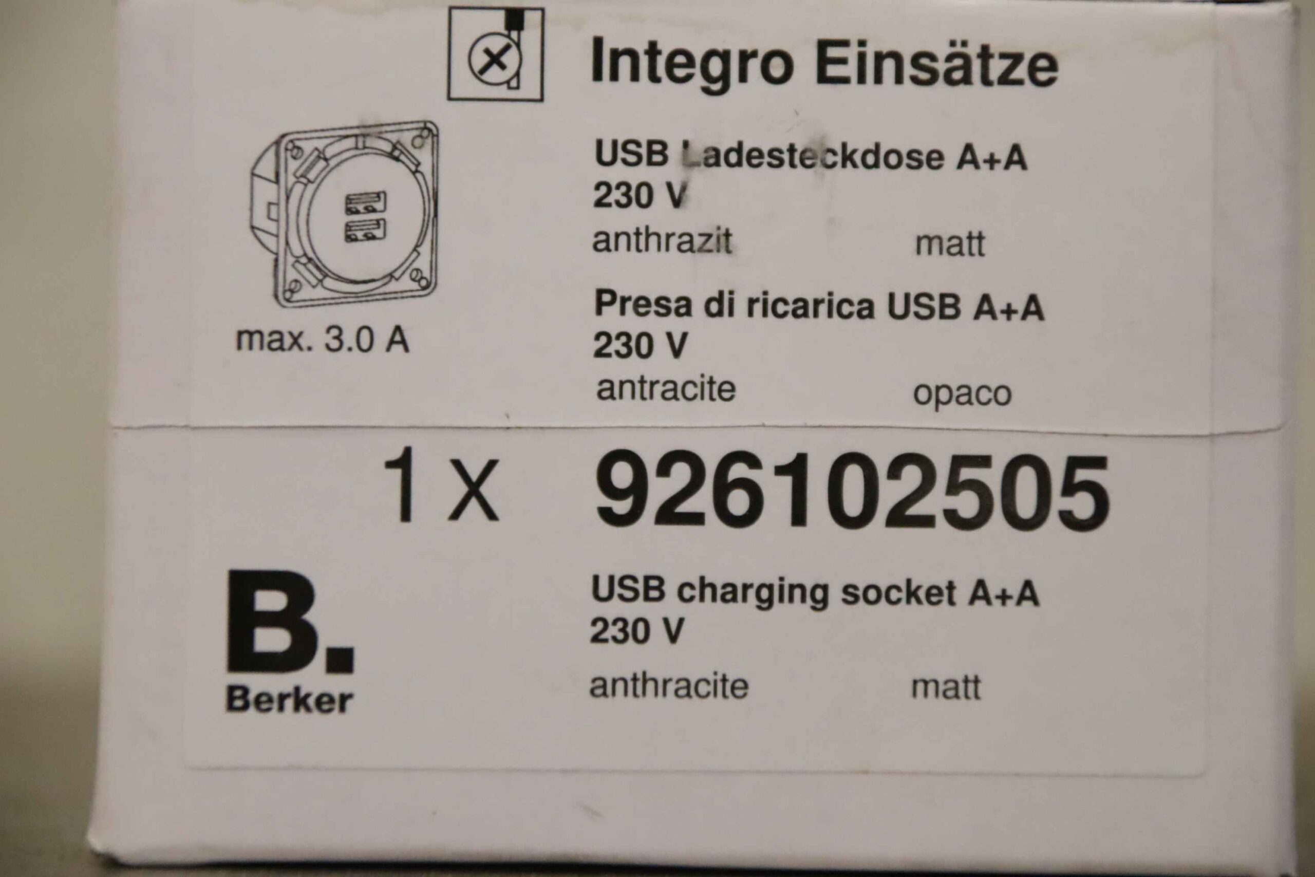 USB-Ladesteckdose von Berker - 926102505 ZR3722 – Bild 7