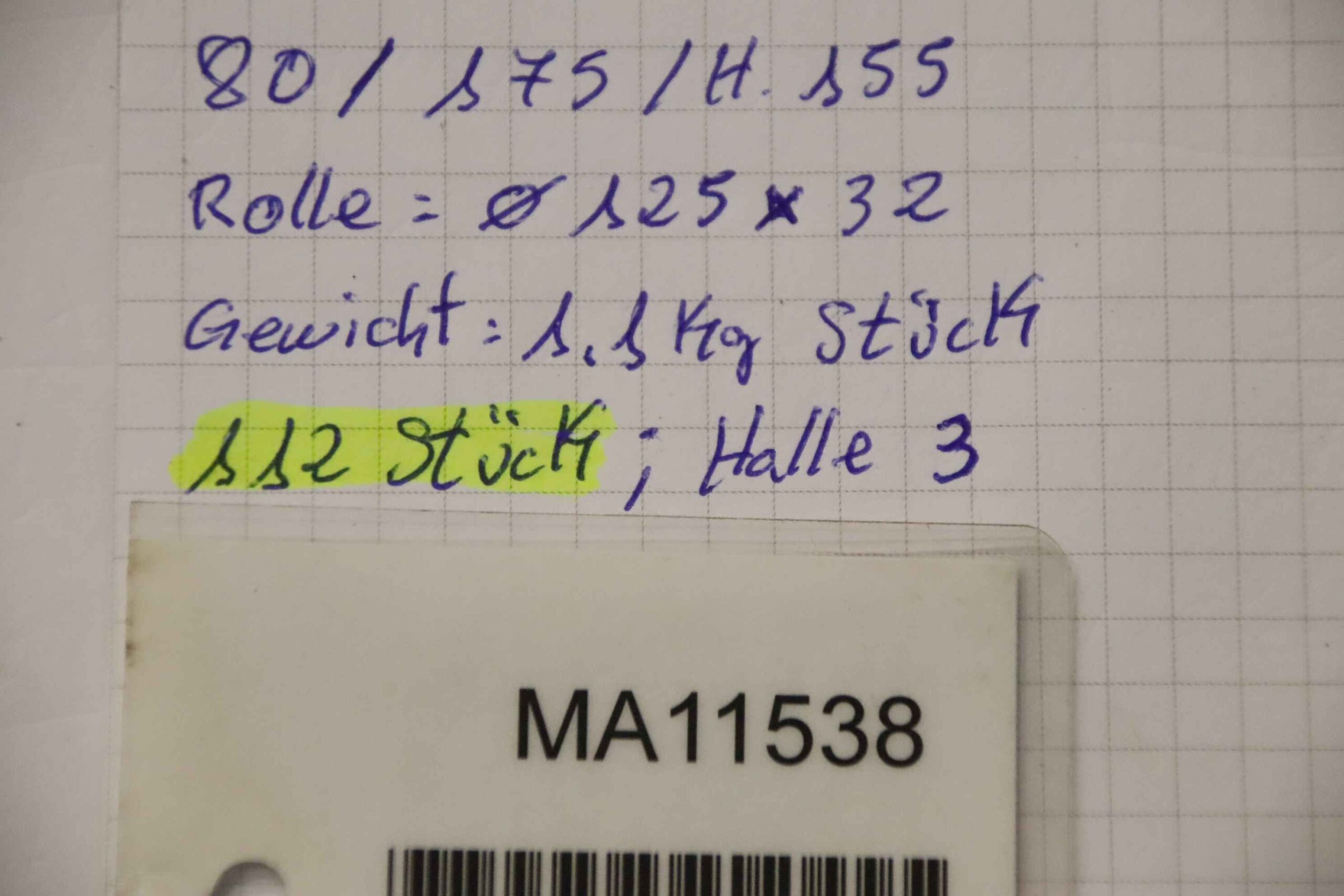 Lenkrolle von unbekannt - Ø 125 x 32 mm mit Bremse – Bild 7