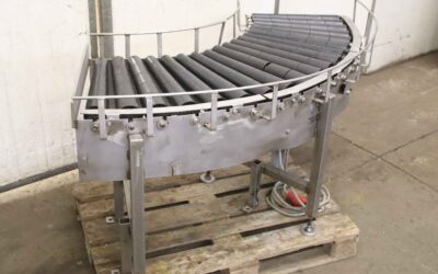 Alternative view of Kurvenrollenbahn Edelstahl von Schmid - 15 m/min Förderbreite 500 mm