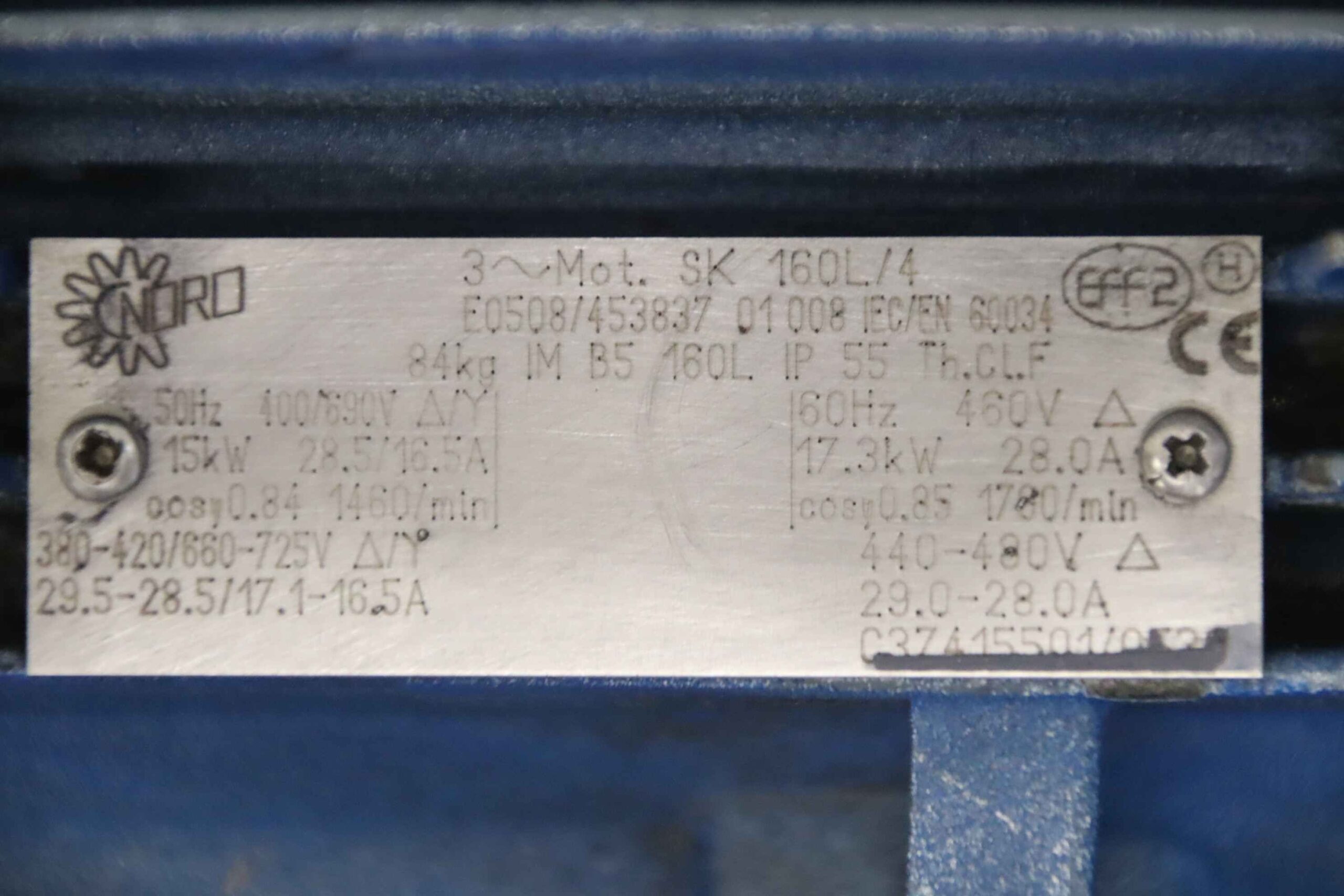 Getriebemotor 15 kW 39 U/min von Nord - 73F VL-160 L/4 SK 160L/4 – Bild 5