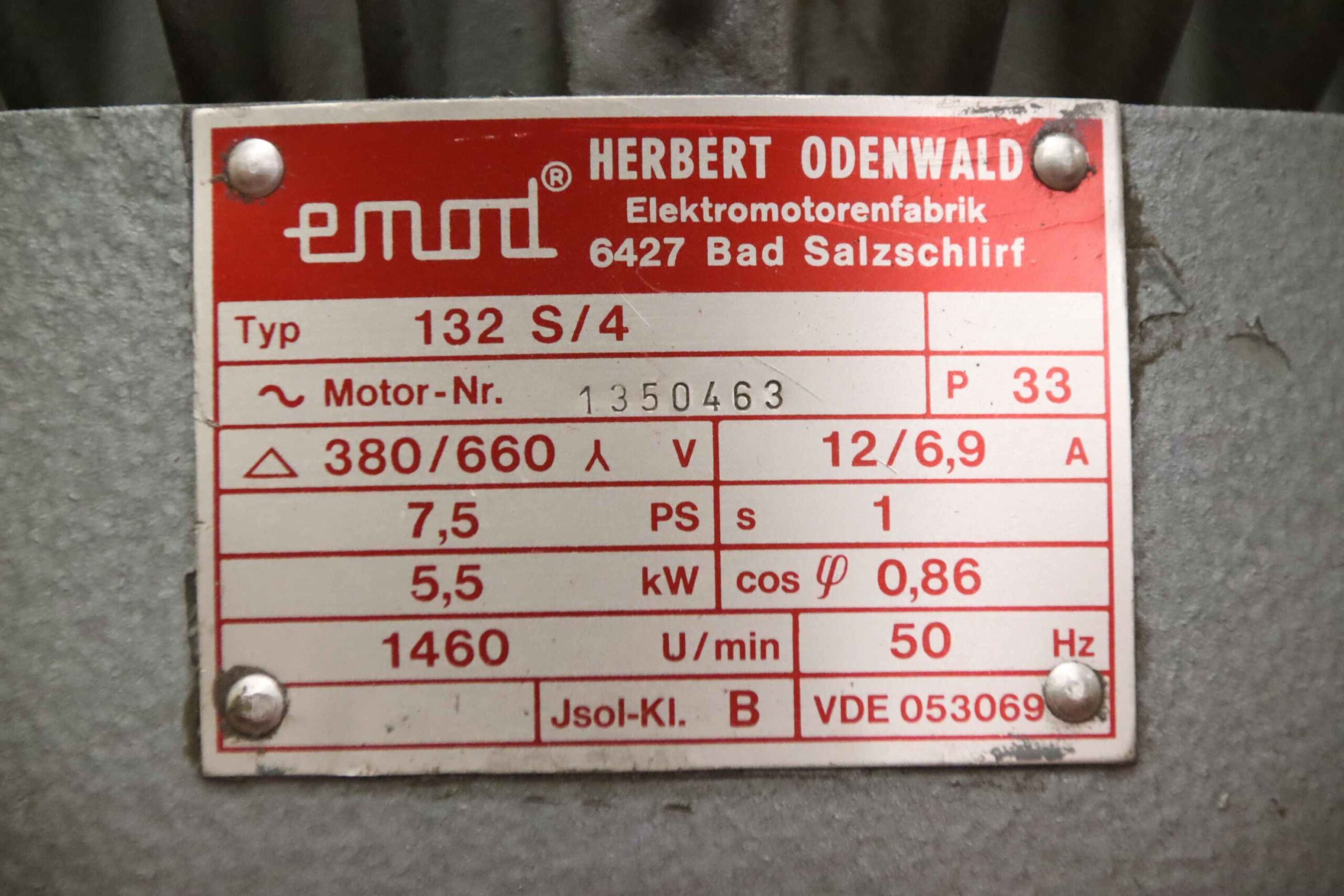 Elektromotor 5,5 kW 1460 U/min von Emod - 132 S/4 – Bild 6