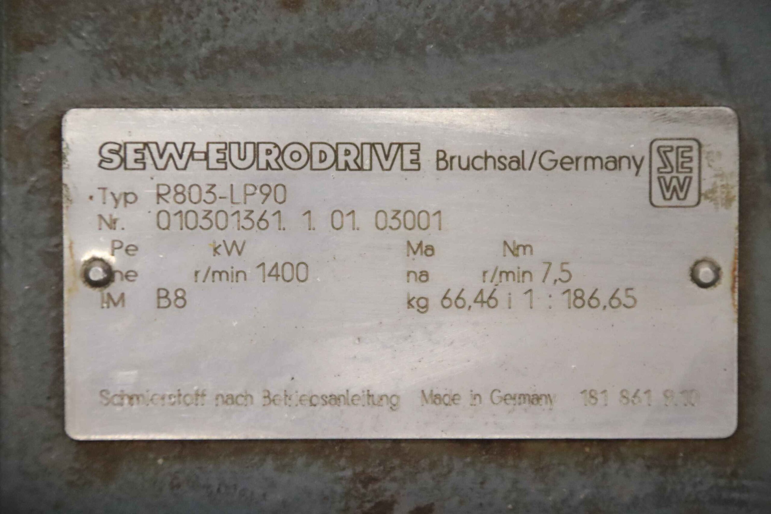 Getriebe 1:186,65 von SEW-Eurodrive - R803-LP90 – Bild 5