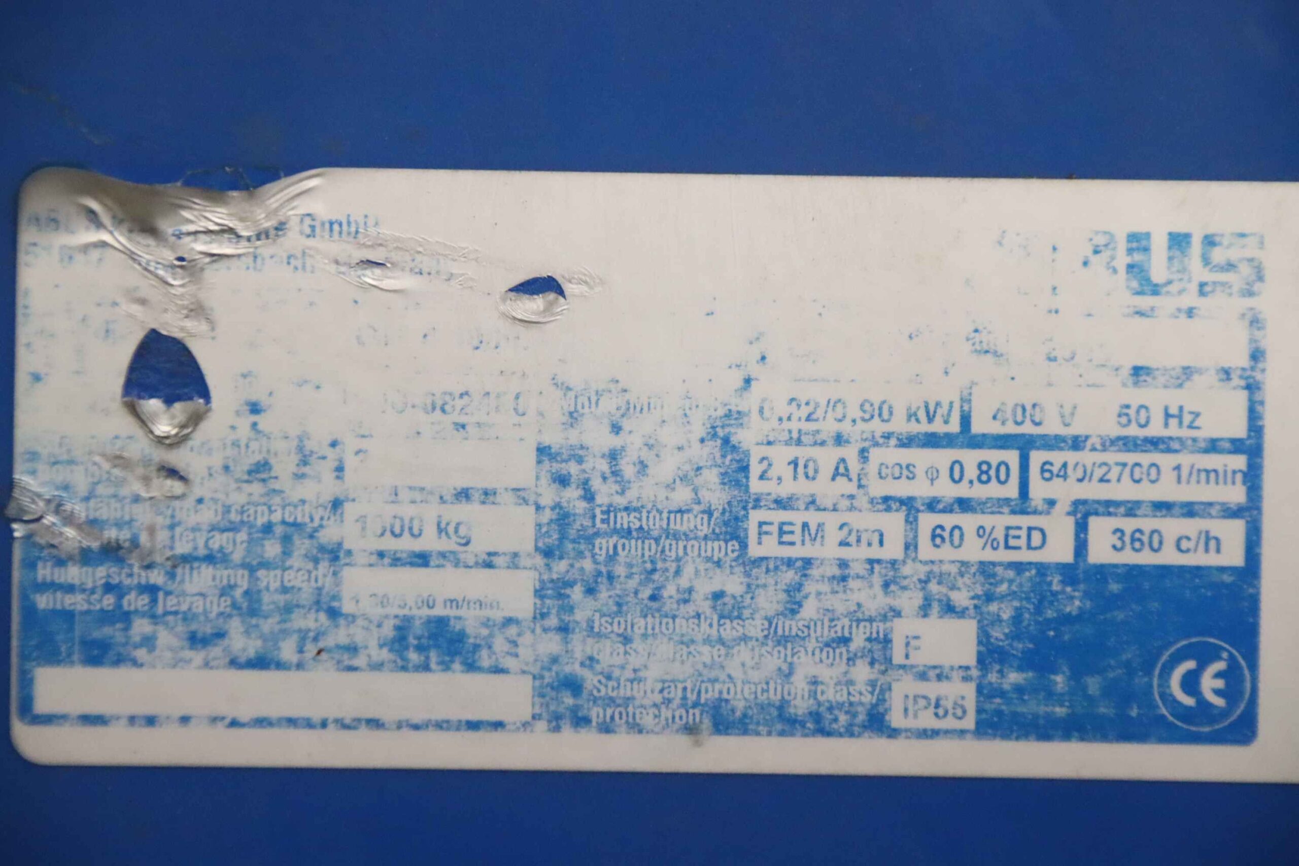 Kettenzug mit Fahrwerk 1000 kg von Abus - GM4- EF14 – Bild 7