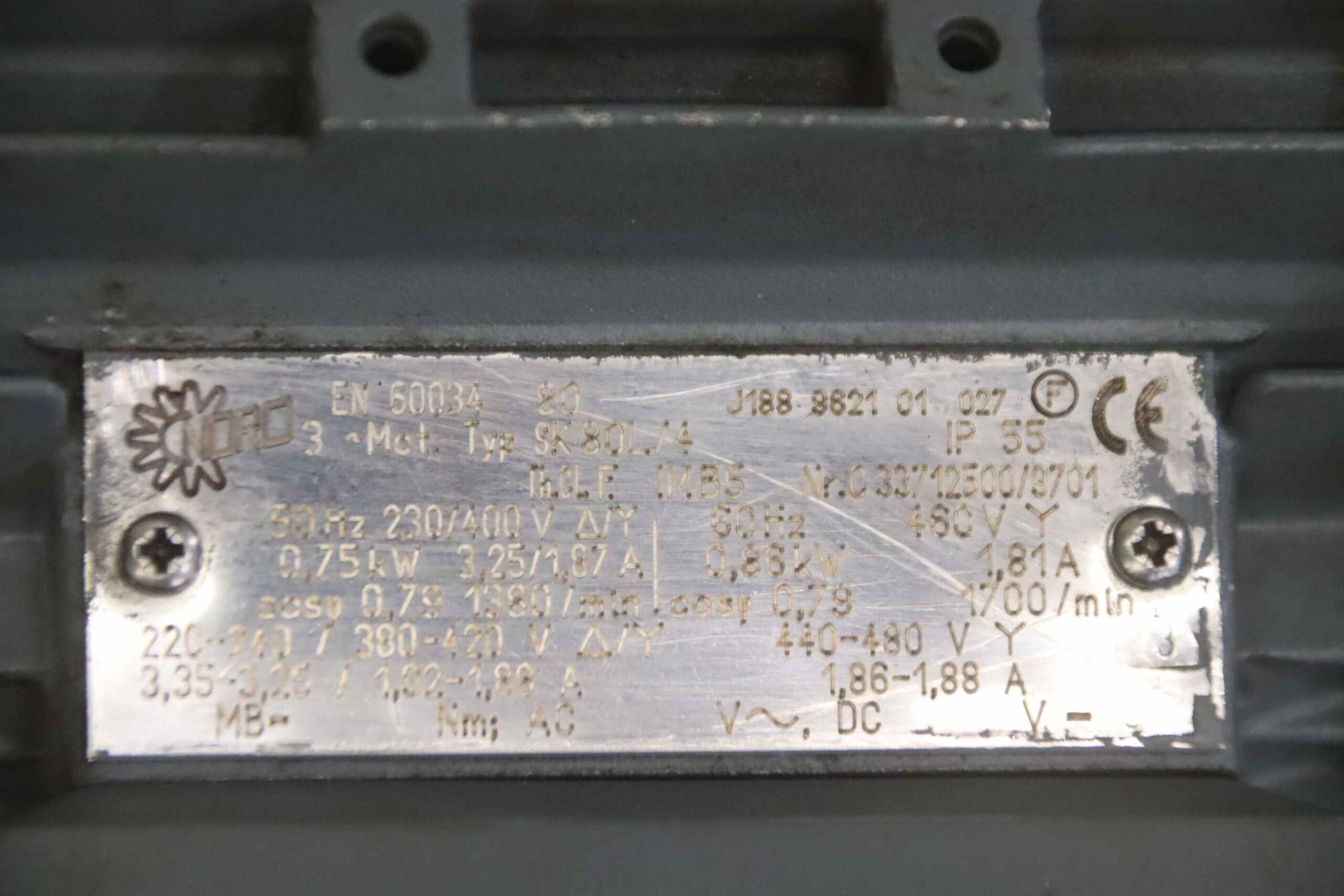 Getriebemotor 0,75 kW 100 U/min von Nord - SK 2282A-80 L/4 SK 80 L/4 – Bild 6