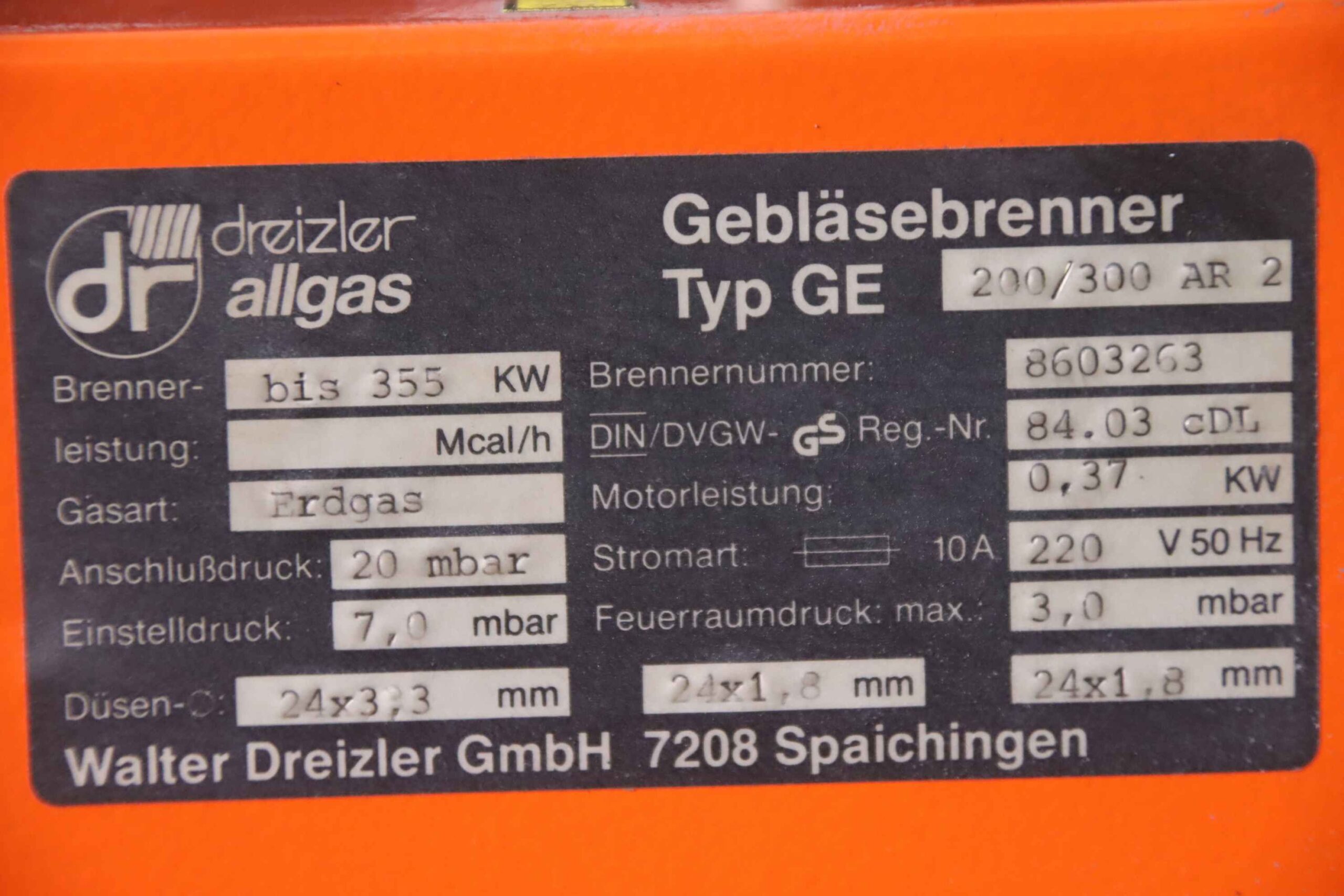 Gasbrenner 355 kW von Dreizler - GE 200/300 AR 2 – Bild 11