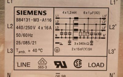 Netzfilter Entstörfilter von Siemens - B84131-M3-A116 – Bild 4