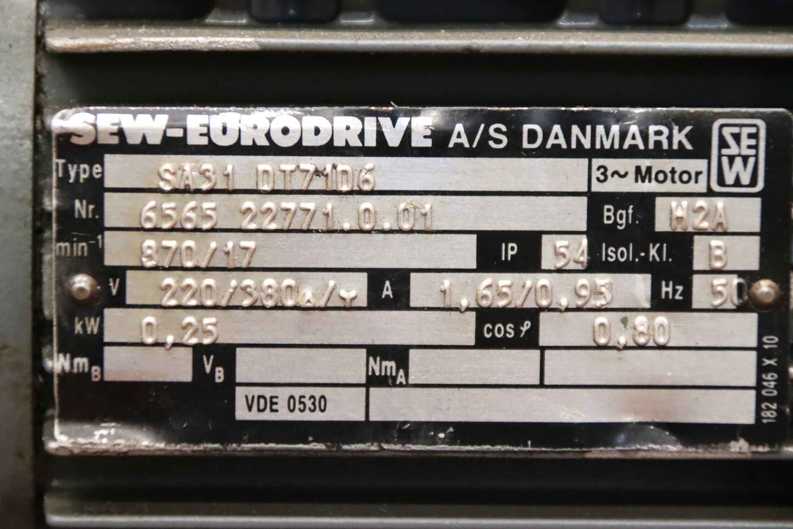 Getriebemotor 0,25 kW 17 U/min von SEW-Eurodrive - SA31 DTZ1D6 – Bild 4