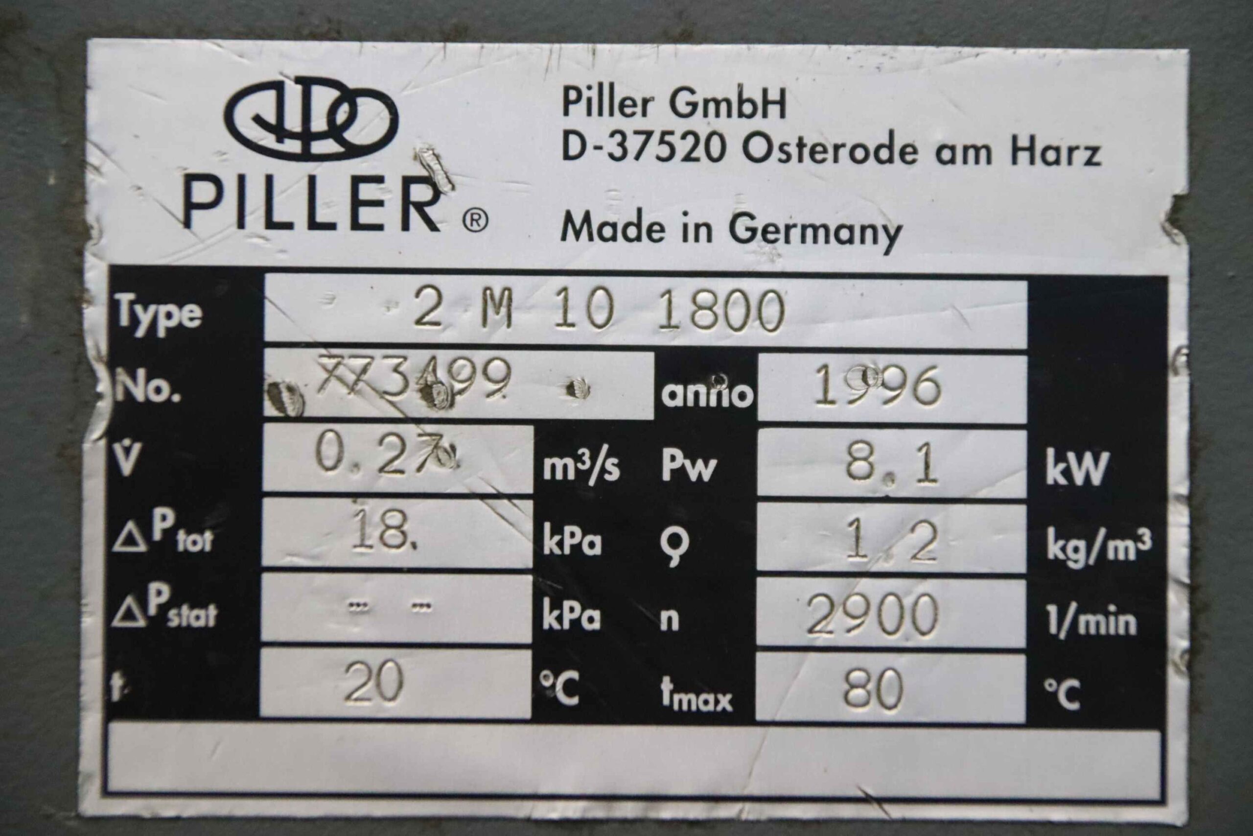 Druckgebläse 15 kW von Piller - 2 M 10 1800 – Bild 4