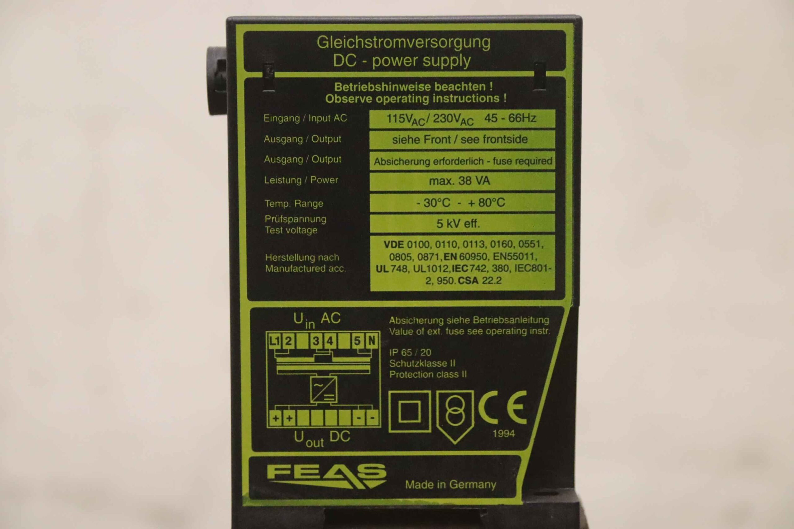 Power Supply Gleichstromversorgung von Feas - PSL C242 – Bild 4