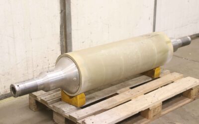 Alternative view of Transportrolle gummiert Edelstahl von Edelstahl - Ø 300 x 1007 mm