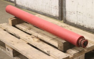 Förderbandrollen Transportrollen von Stahl - Ø 108 x 1280 mm