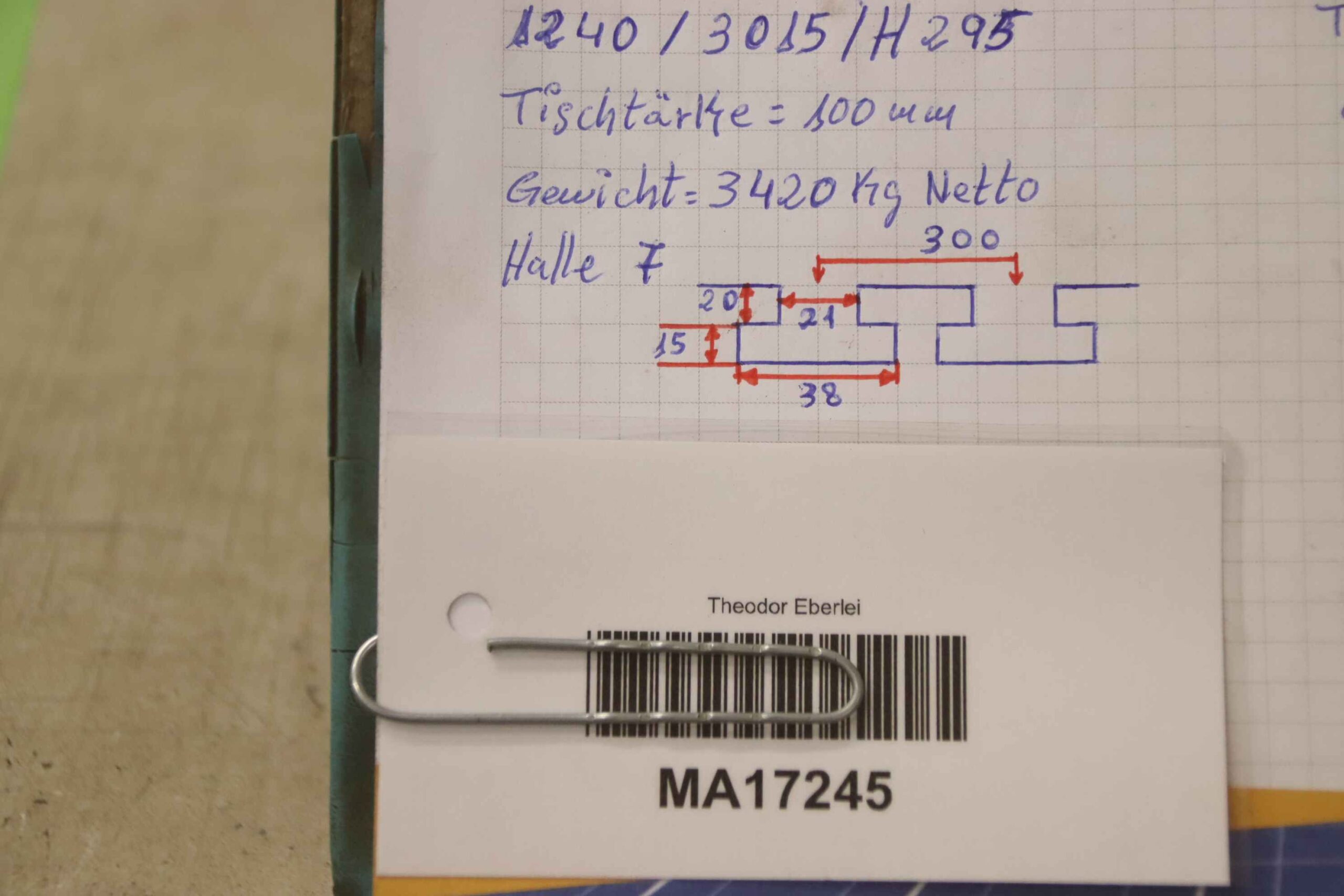 Aufspannplatte mit T Nut von unbekannt - 3015/1240/H295 mm – Bild 11