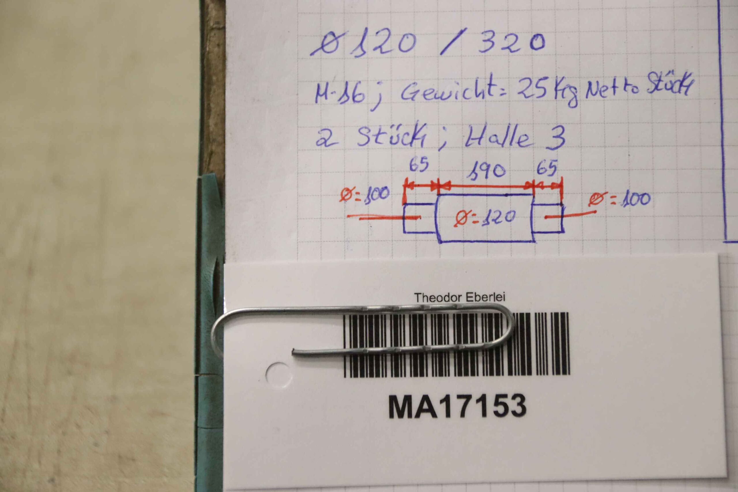 Laufradachse für Kranfahrwerk von unbekannt - D=120x320 – Bild 6