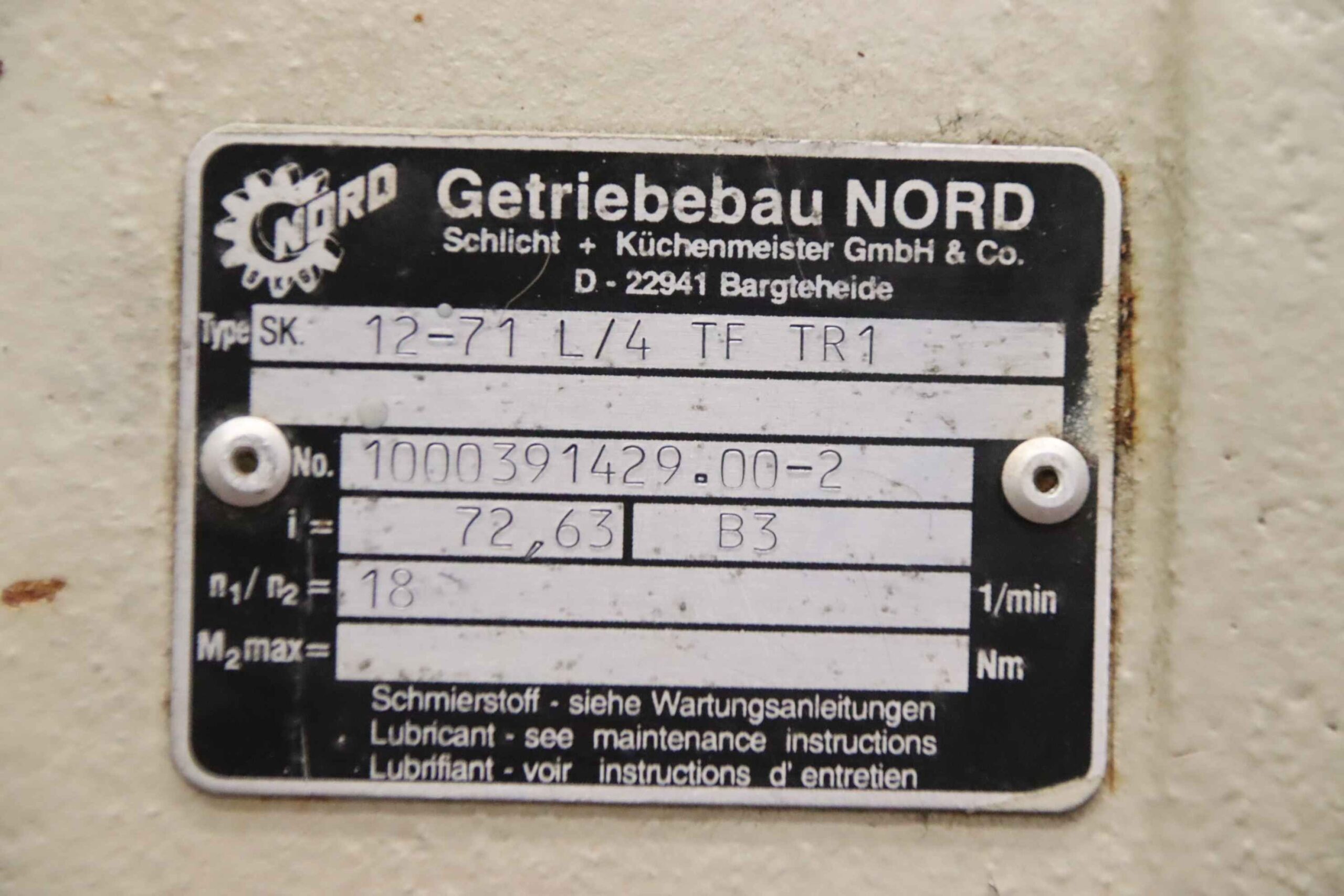 Getriebemotor 0,37 kW 18 U/min mit Frequenzumrichter von Nord - SK 12-71 L/4 TF TR1 SK 370/1 TR – Bild 5