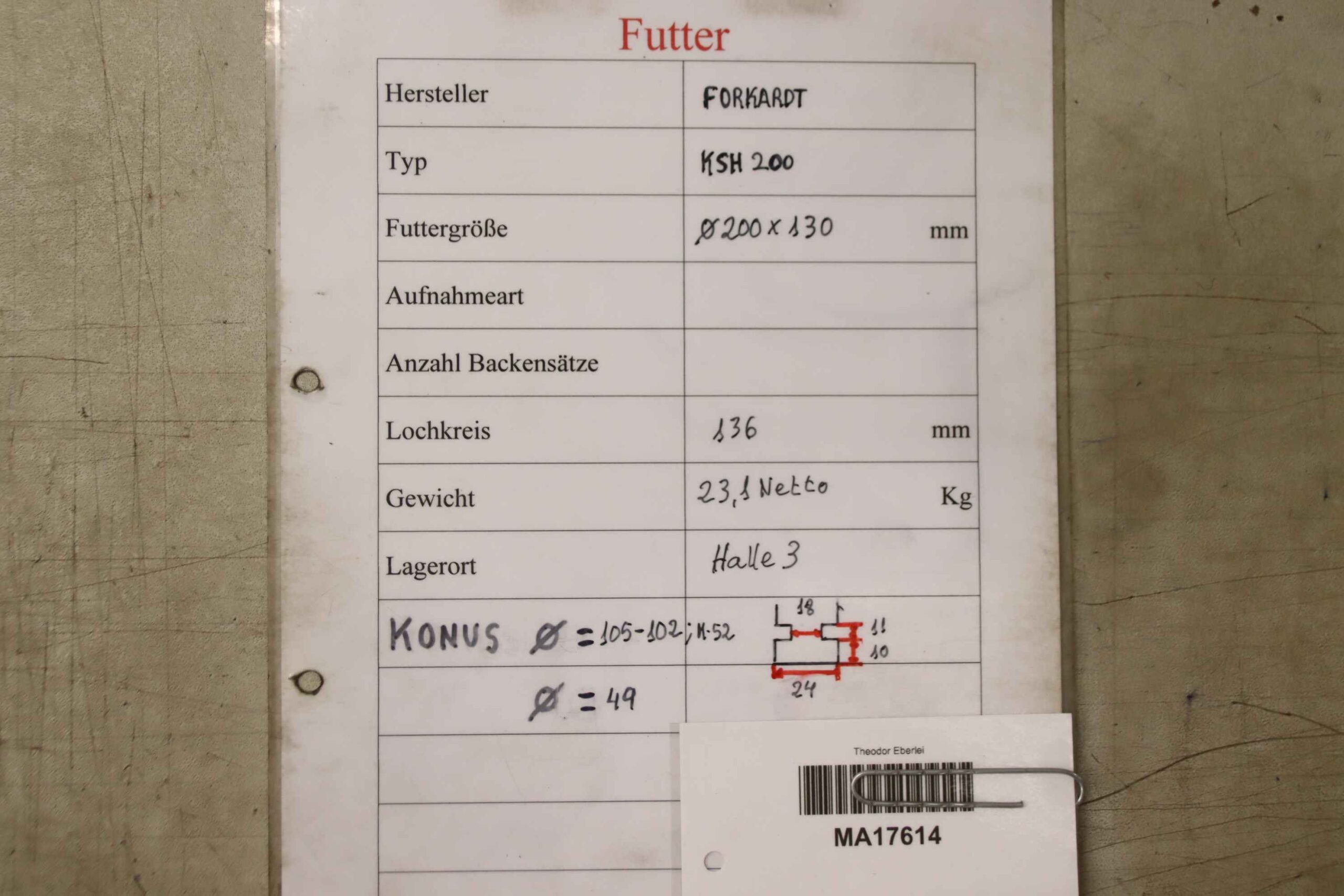 Kraftspannfutter hydraulisch von Forkardt - KSH 200 – Bild 9