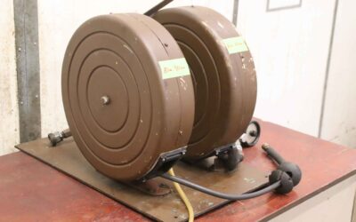 Alternative view of Schlauchhaspel zweifach mit 1x Durchflussmesser von Siemens - Öl- Druckluft-Schlauchaufroller