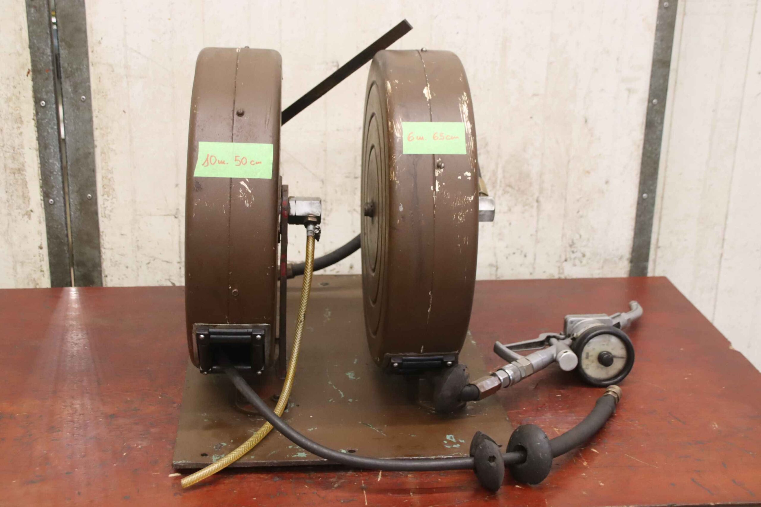 Schlauchhaspel zweifach mit 1x Durchflussmesser von Siemens - Öl- Druckluft-Schlauchaufroller – Bild 3