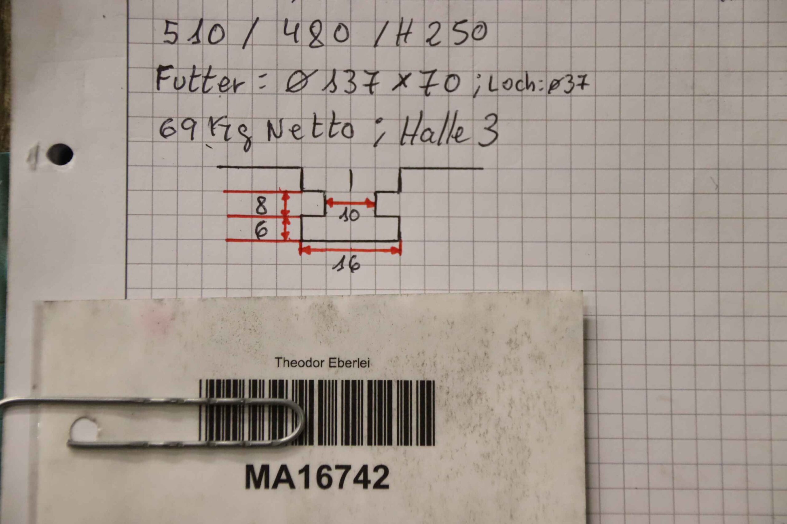 Teilkopf von unbekannt - 510/480/H250 mm – Bild 10