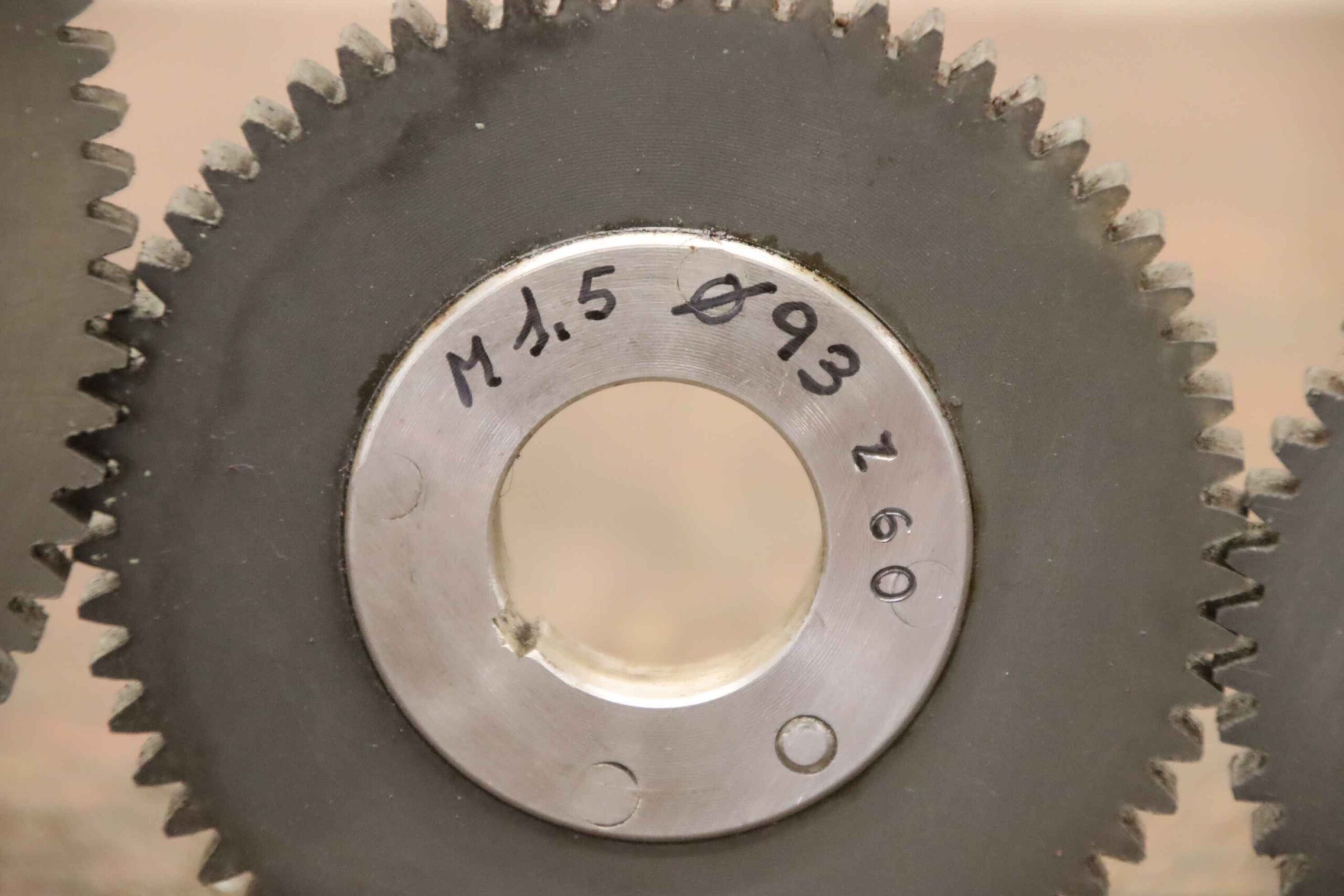 Teilkopf Zahnräder 3 Stück von unbekannt - Modul 1,5 91/60/48 Zähne – Bild 5