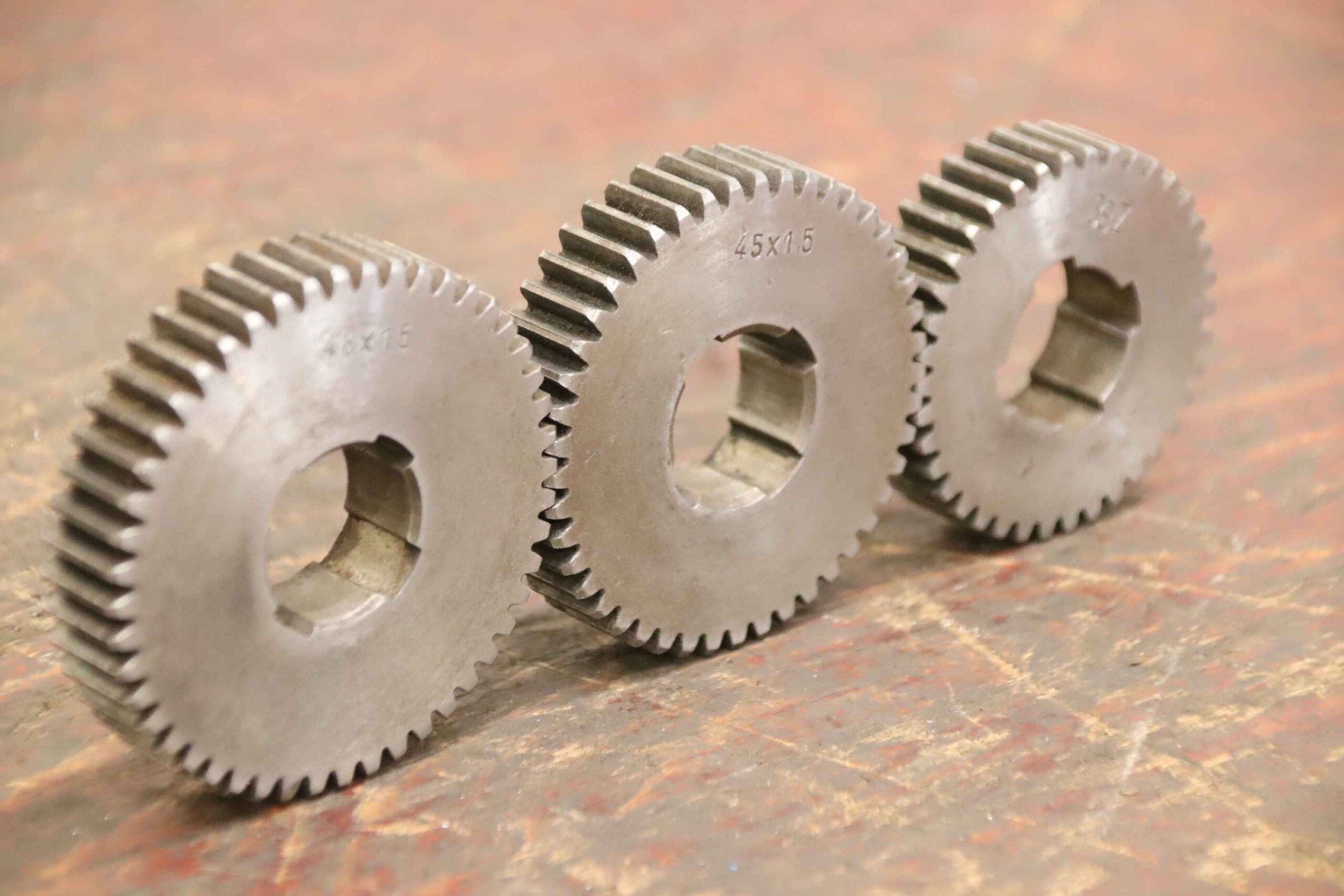 Teilkopf Zahnräder 3 Stück von unbekannt - Modul 1,5 48/45/38 Zähne – Bild 2