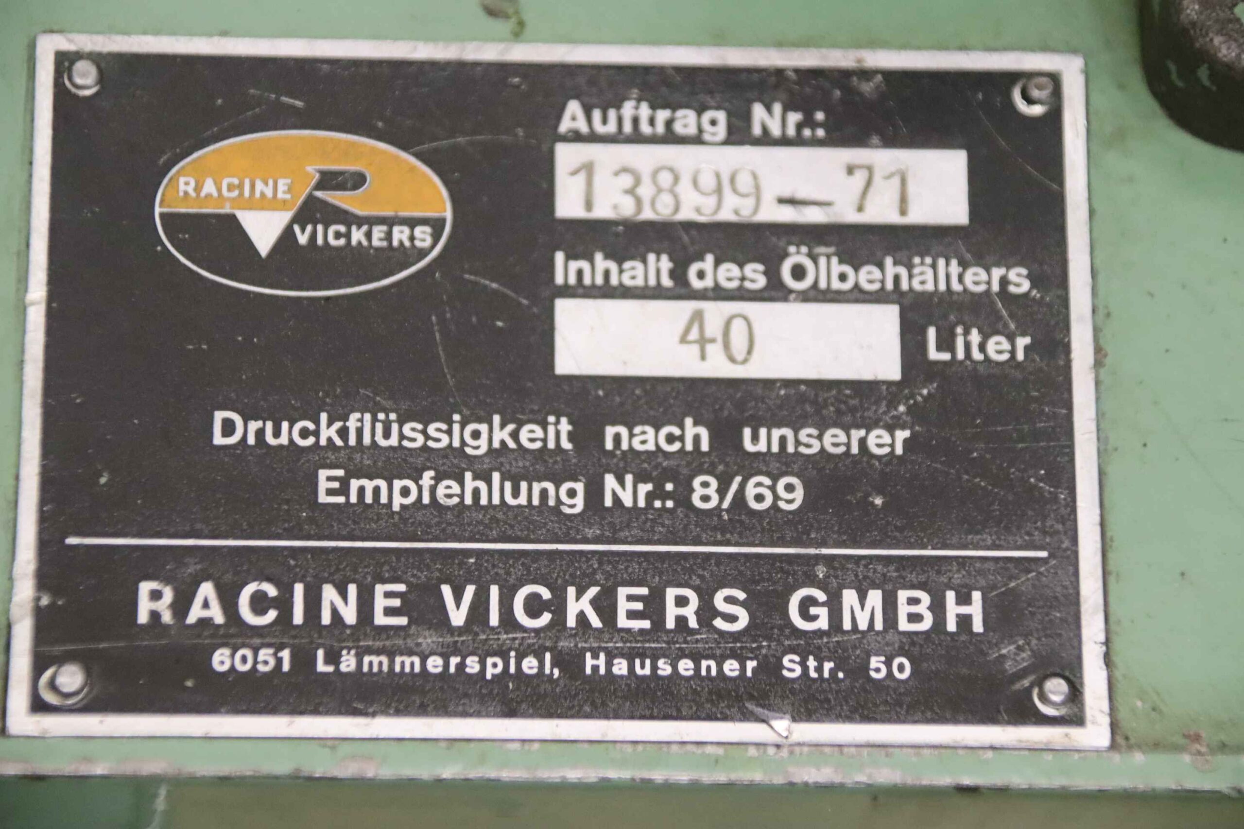 Hydraulikaggregat 0,75 kW 40 bar von Racine Vickers - 12 l/min – Bild 4