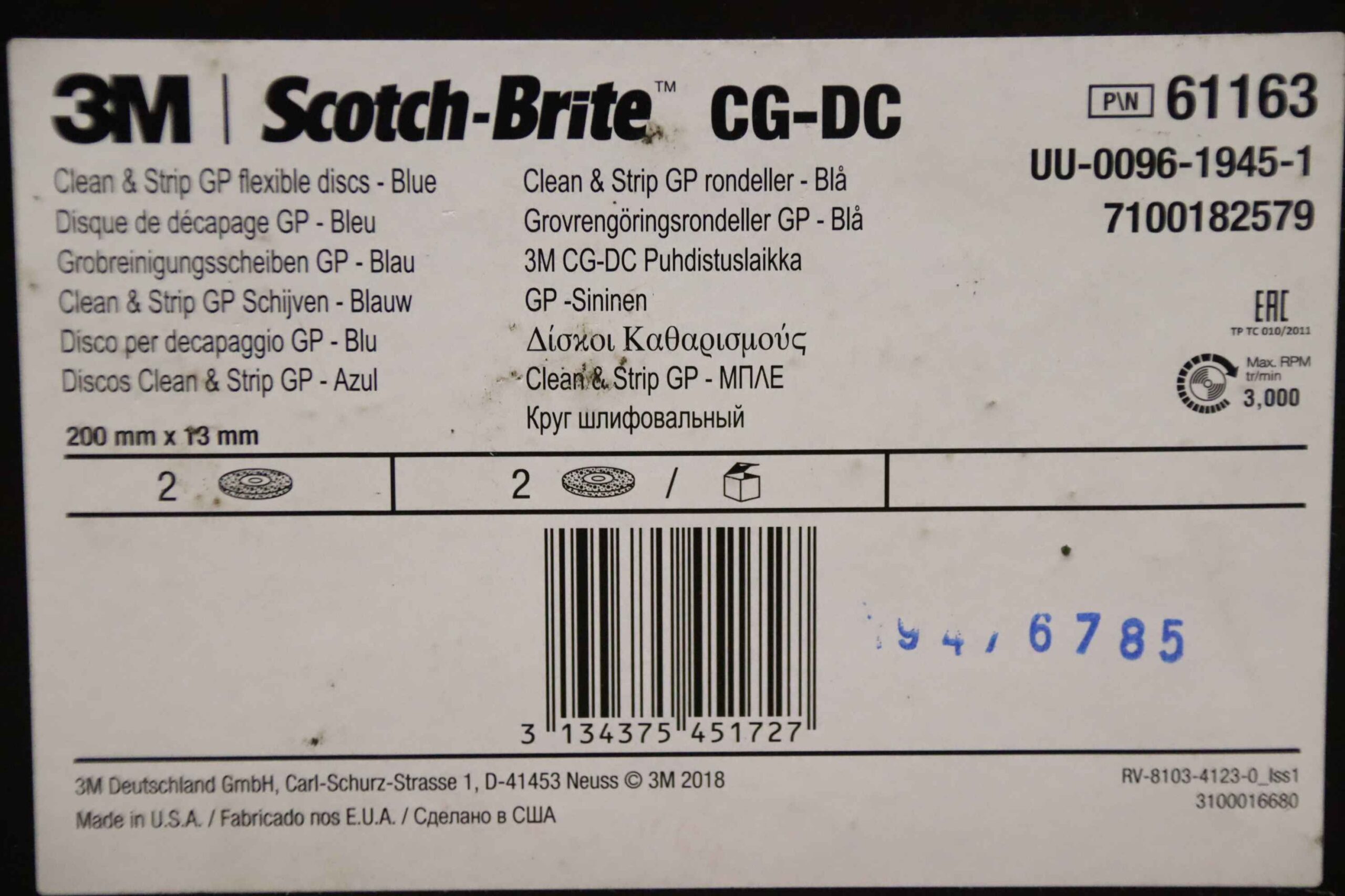 Grobreinigungsscheibe 2 Stück von 3M Scotch-Brite - CG-DC 61163 Ø 200 mm – Bild 5