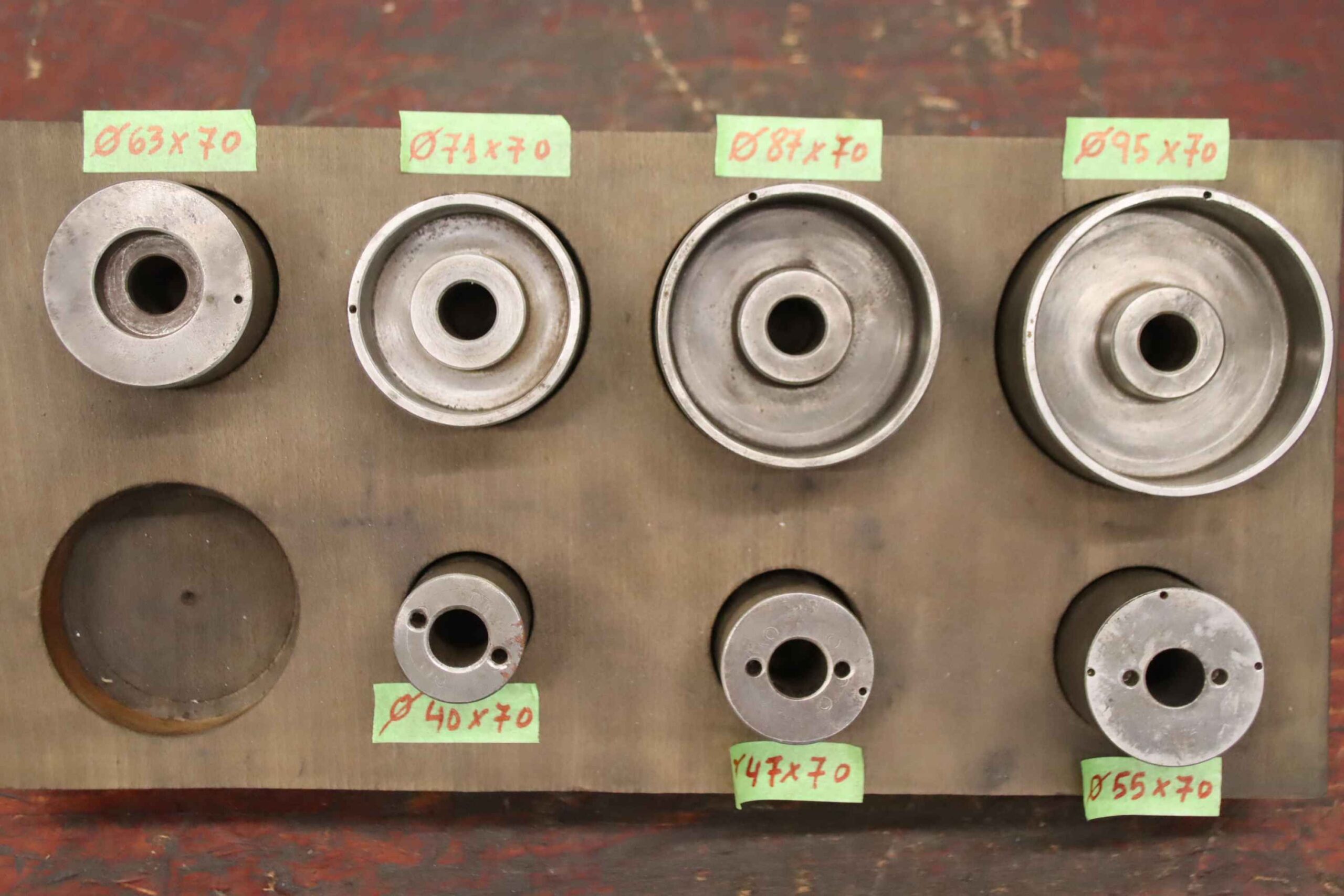 Flachriemenscheibe 70 mm 7 Stück von Aluguss - Aufnahme Ø 18 mm – Bild 3