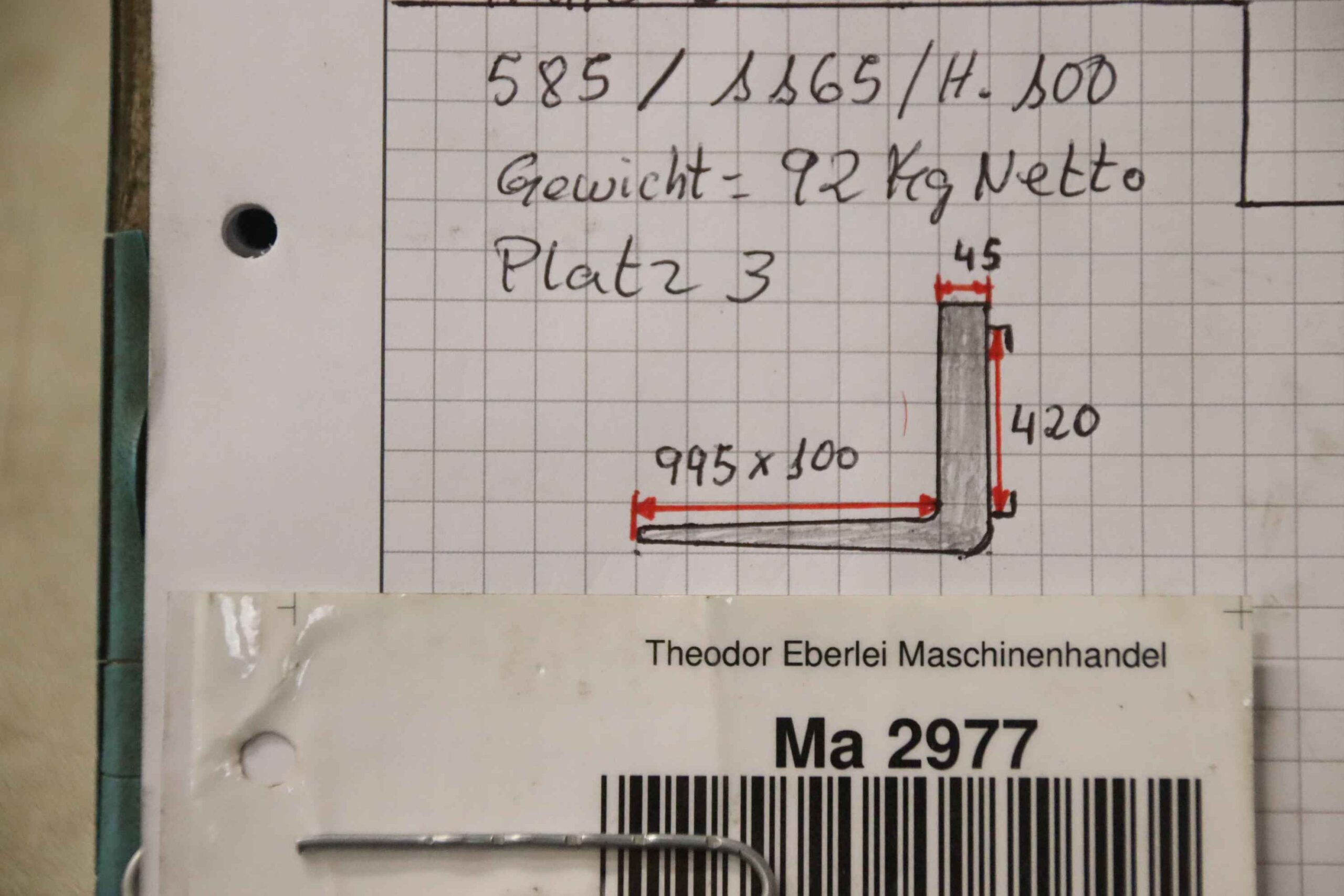 Gabelzinken von Linde - 100 x 45 mm Länge 995 mm – Bild 8