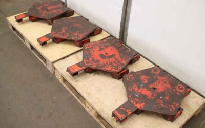 Maschinen-Transportrolle Transportfahrwerk 4 Stück von unbekannt - 655/560/H95 mm