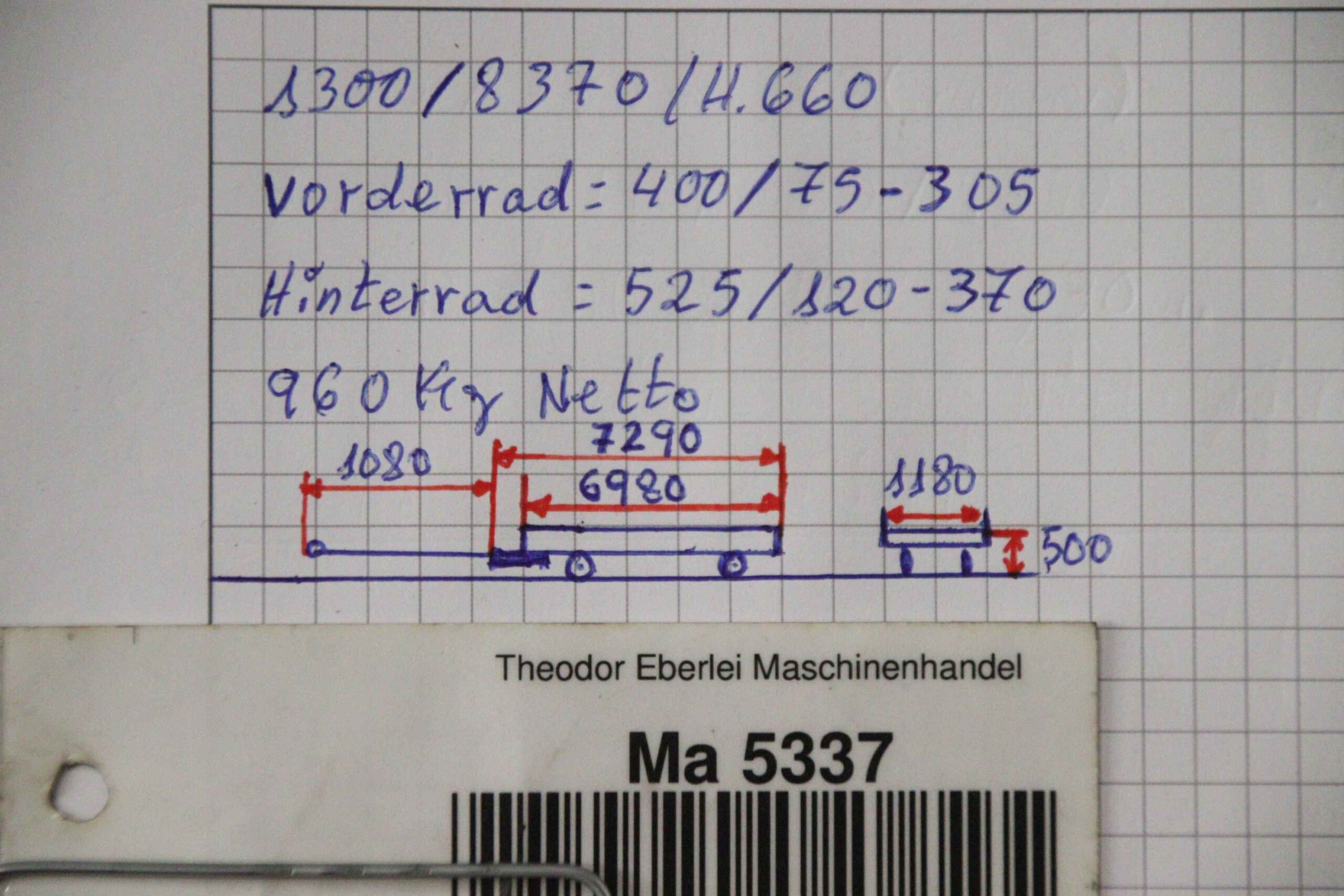 Schwerlast-Transportwagen 9 Tonnen von unbekannt - 6980/1180/H500 mm – Bild 12