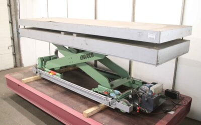 Scherenhubtisch mit Wiegeeinheit von LAWECO - Traglast 2000 kg 4000 x 1420 mm